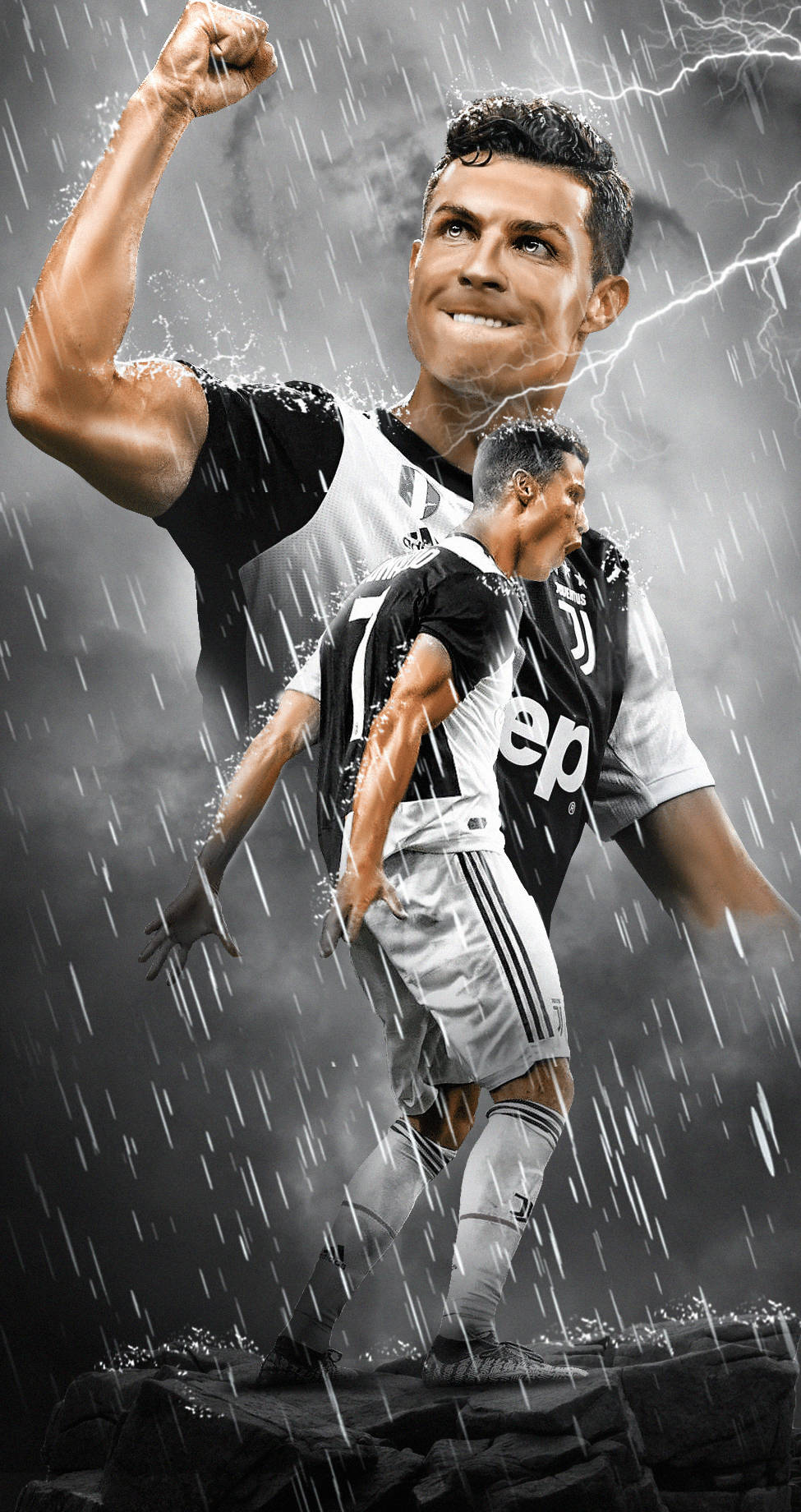 Asombroso integrante del equipo Juventus, Ronaldo, para iPhone Fondos de pantalla
