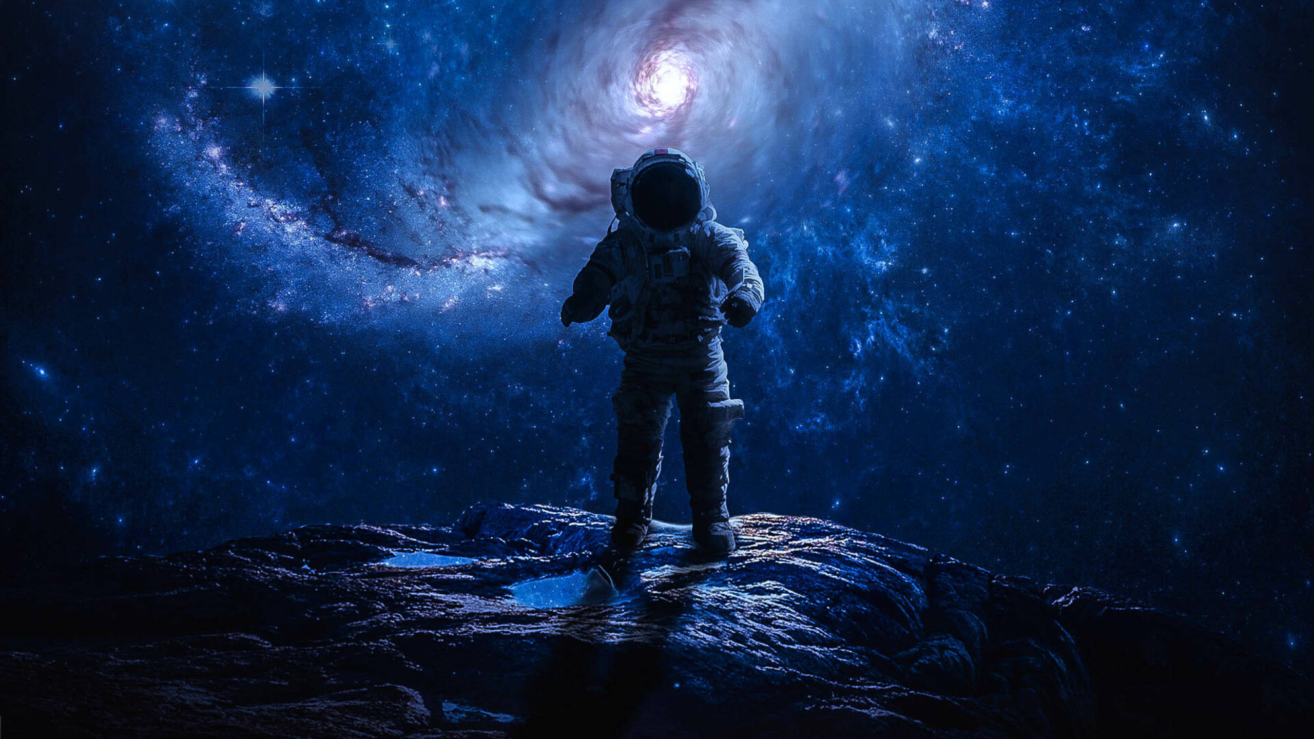 Astronauta en el espacio 2560x1440 Fondos de pantalla