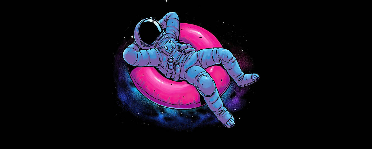 Astronauta en Flotador Rosa de Anillo Fondos de pantalla