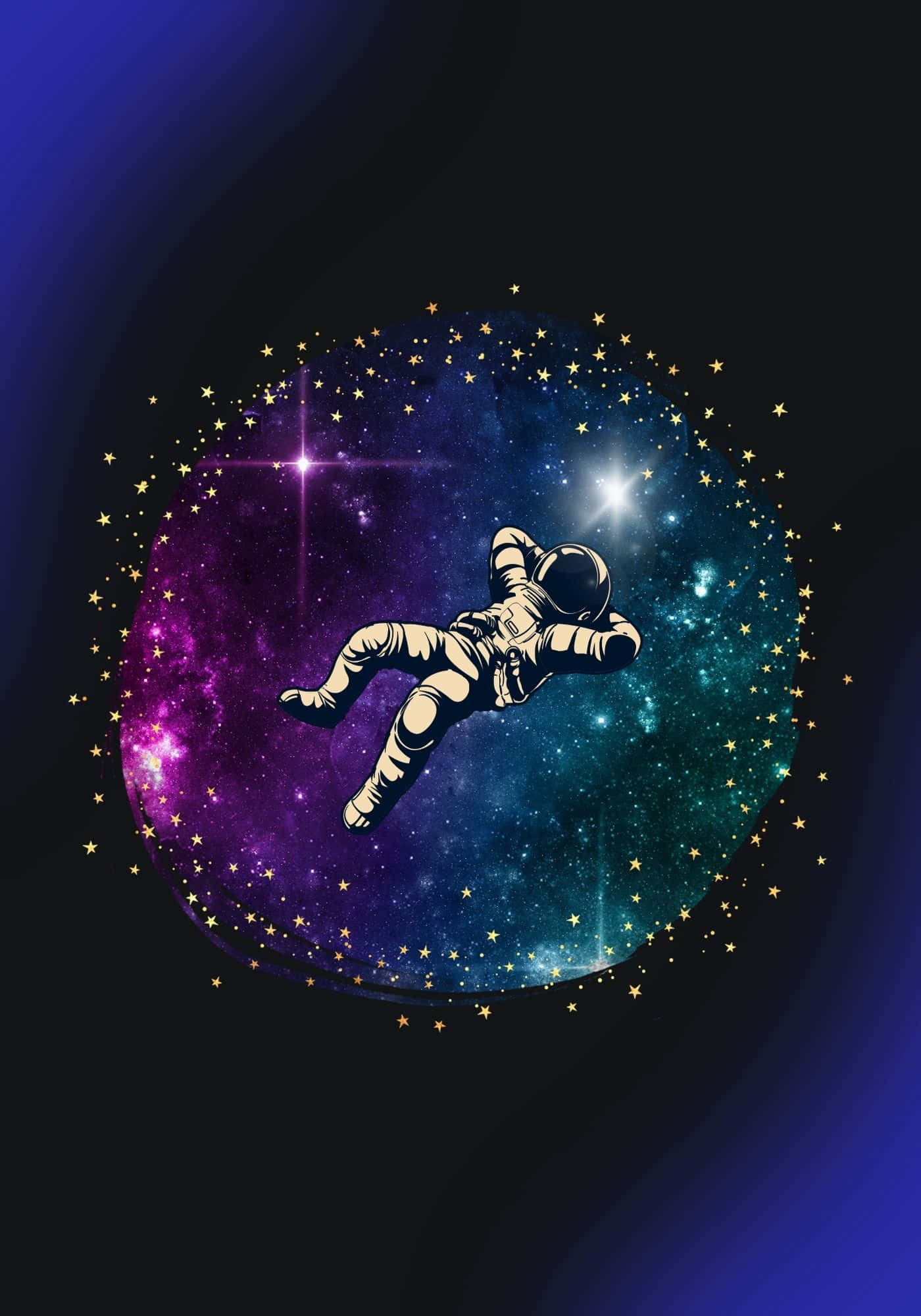 Astronauta flotando genial sobre fondo espacial Fondos de pantalla
