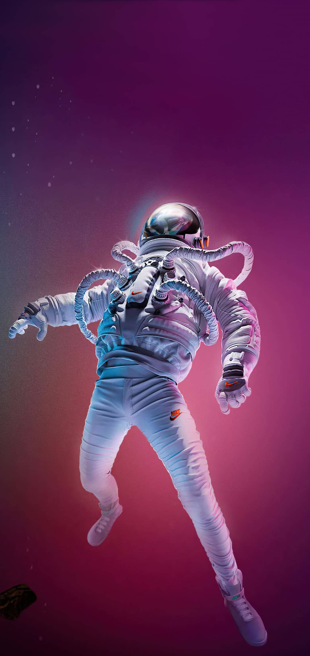Astronauta Sci-Fi Deriva en Espacio Neón Fondos de pantalla