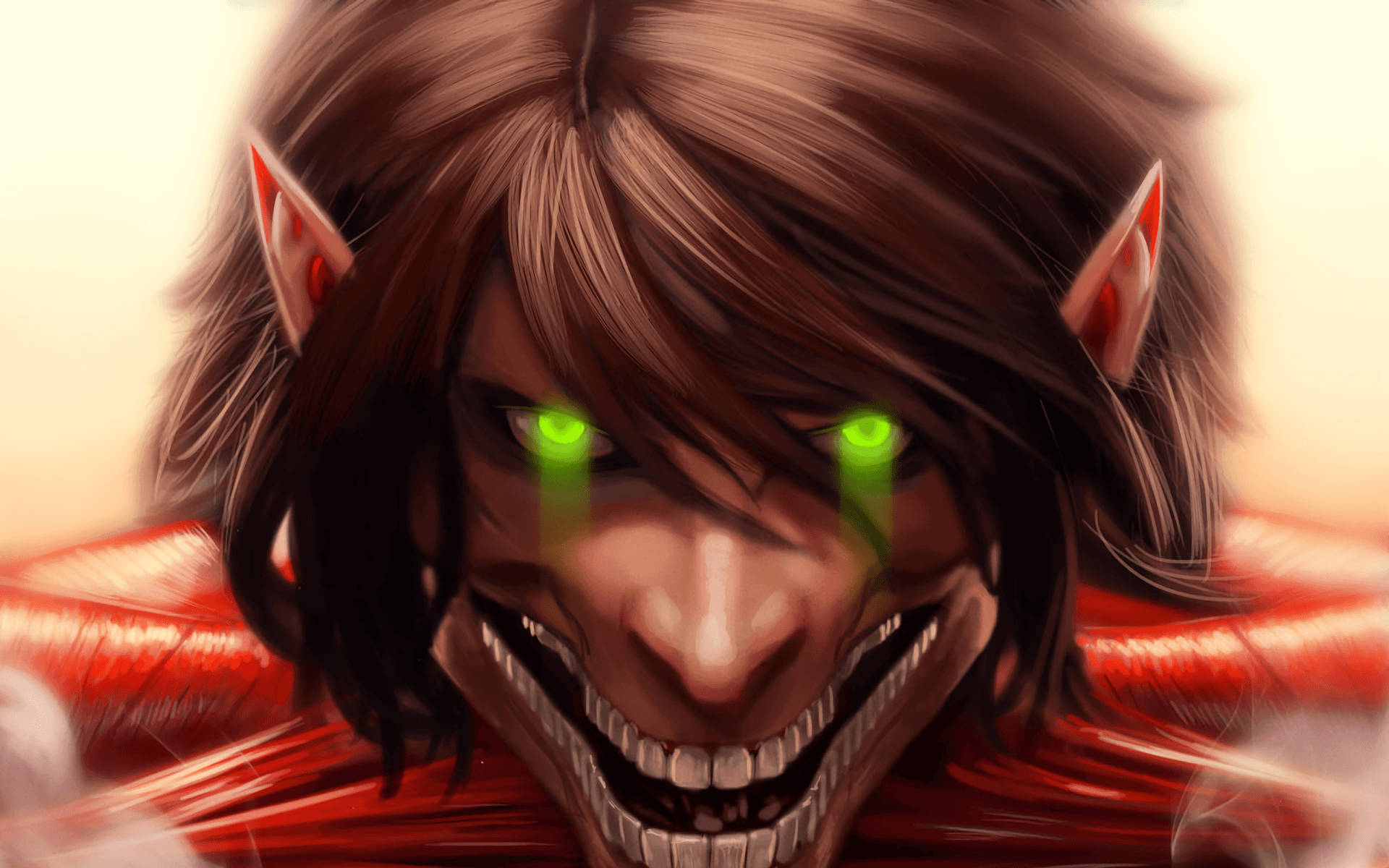 Ataque a los Titanes Titán Eren con una sonrisa amenazante Fondos de pantalla