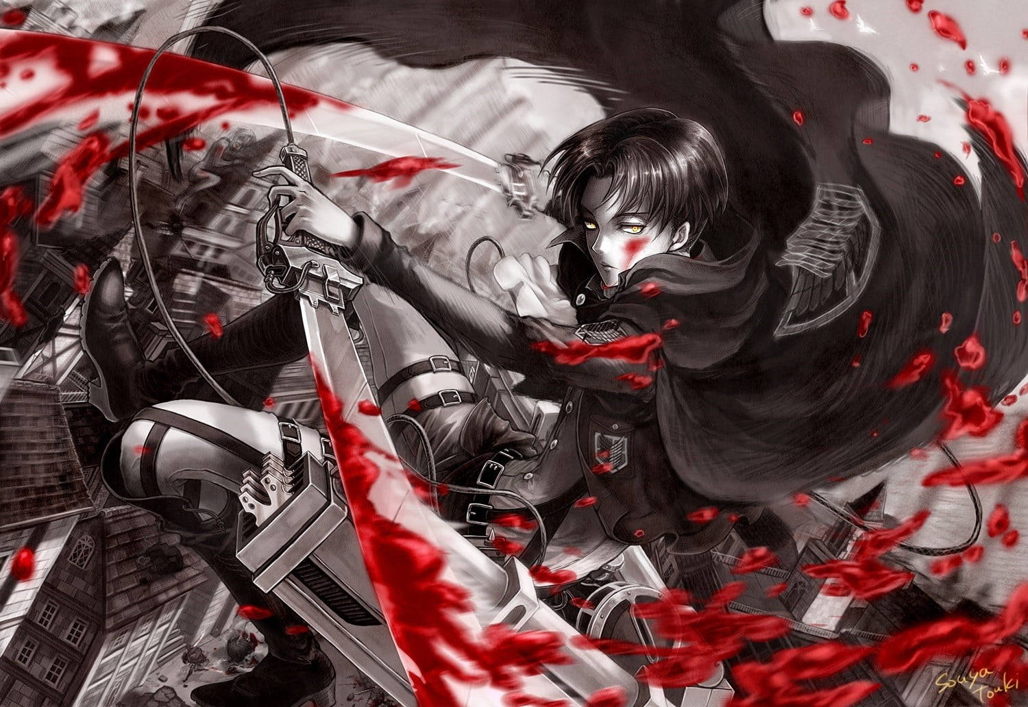 Ataque Sangriento de Anime Rojo Fondos de pantalla