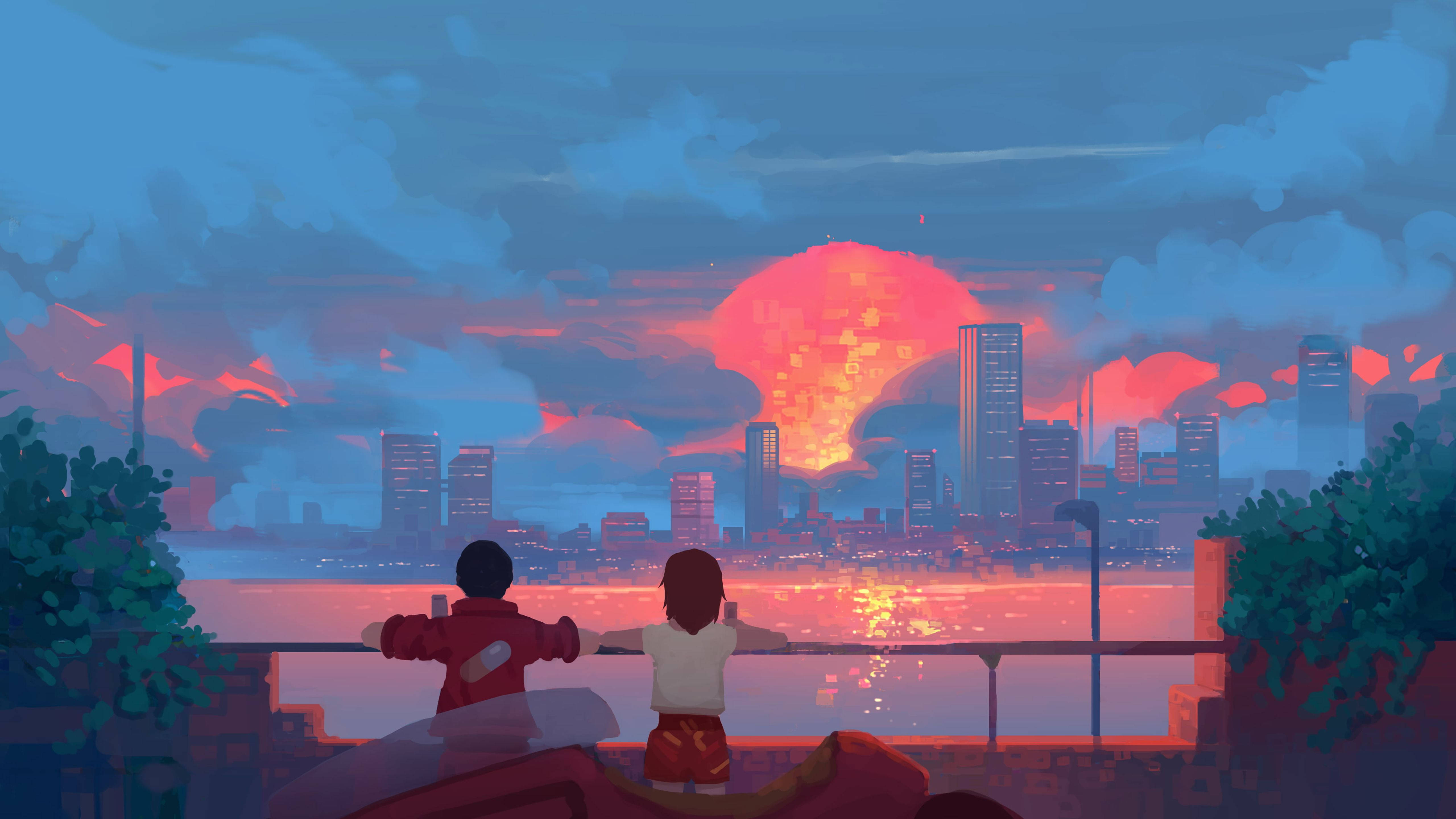 Atardecer Artístico Estético Fondos de pantalla