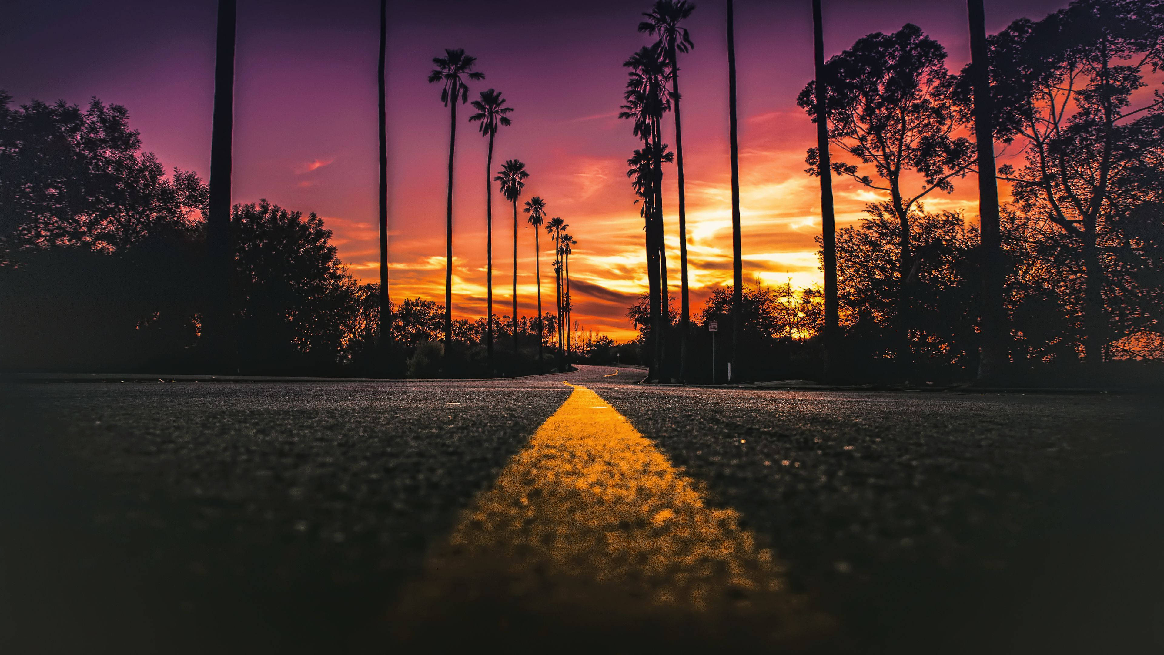 Atardecer brillante en Los Ángeles Fondos de pantalla