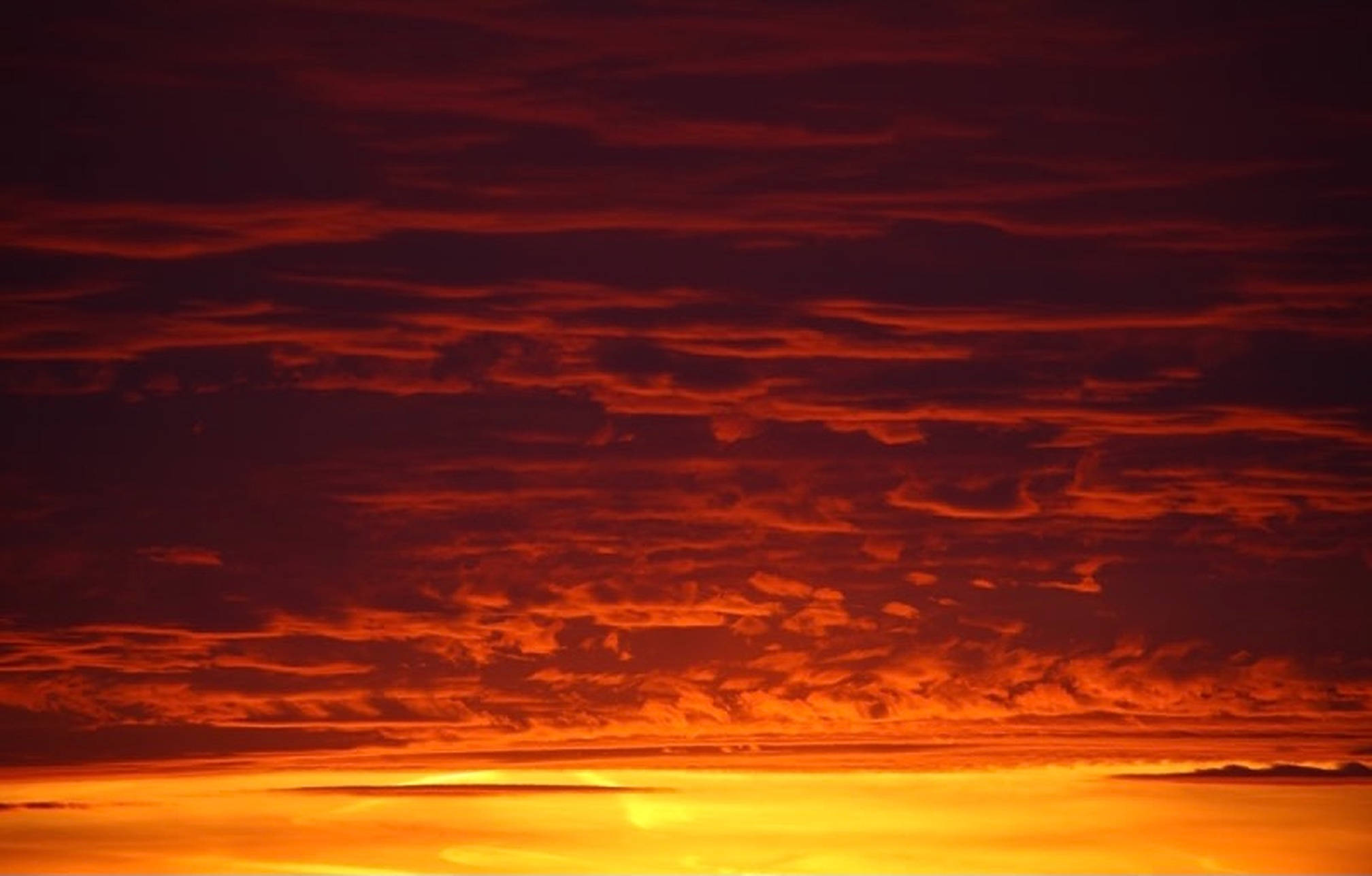 Atardecer Cielo Naranja Oscuro Fondos de pantalla