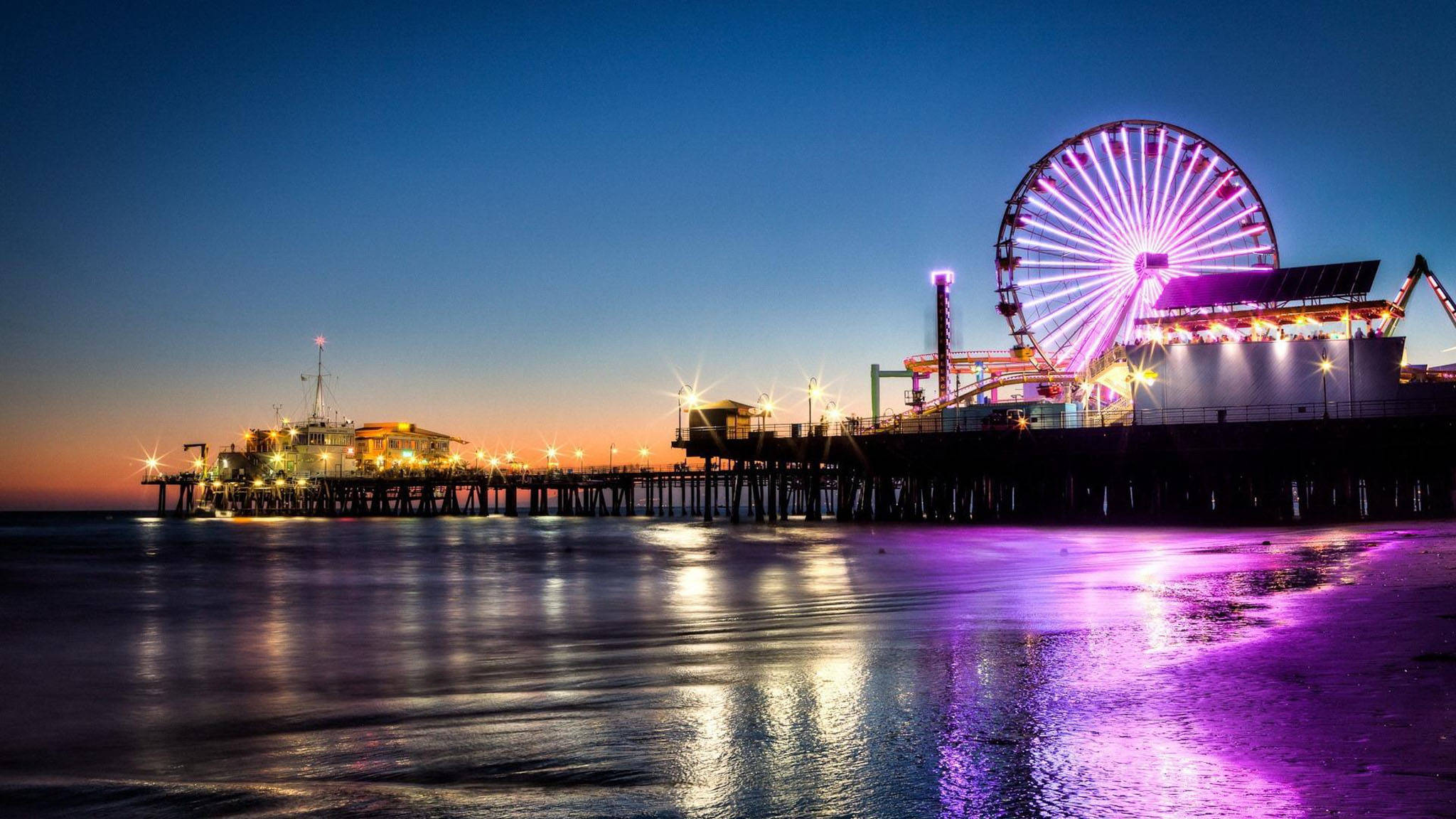Atardecer en el Muelle de Pesca de Los Ángeles Fondos de pantalla