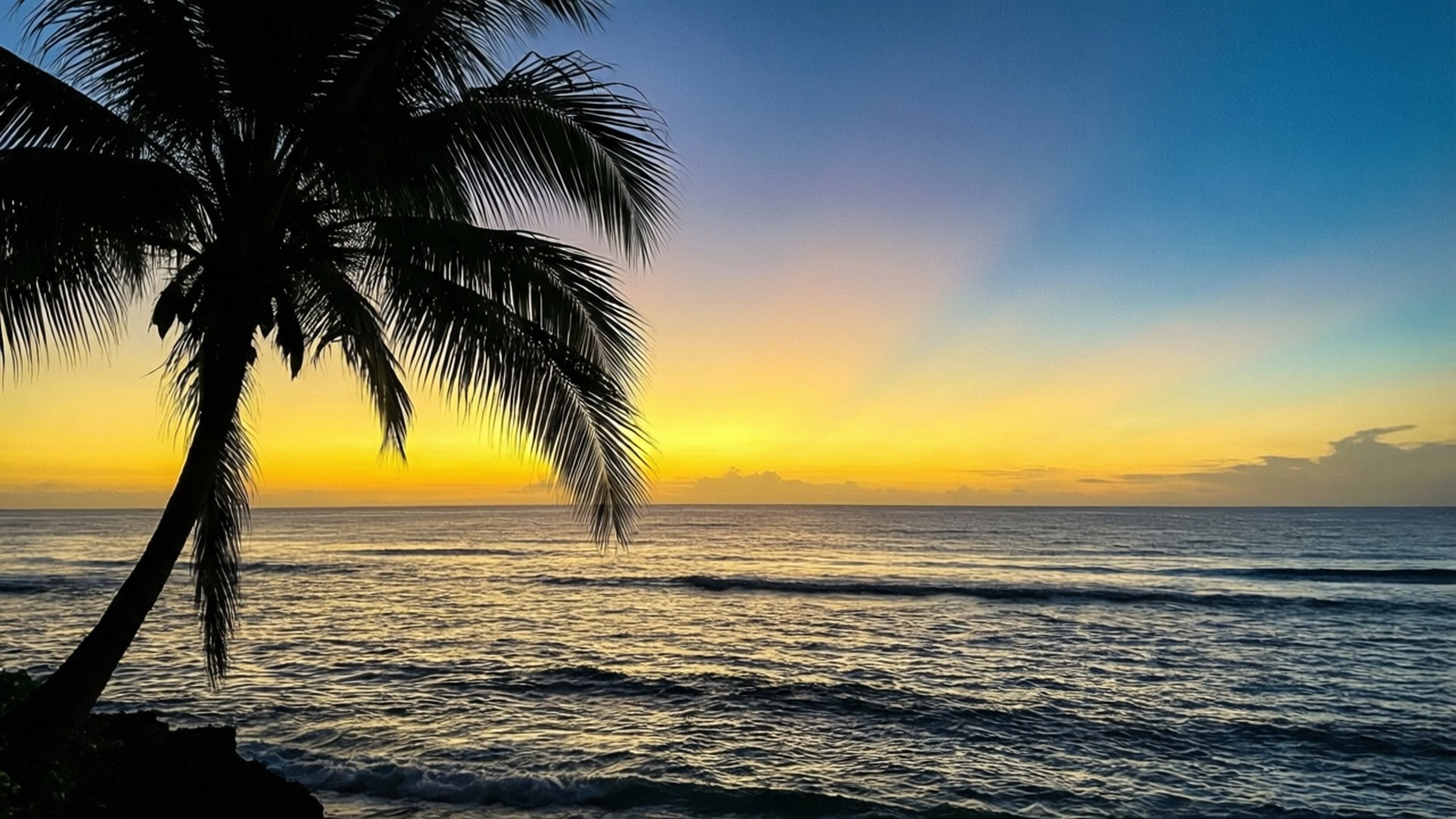 Atardecer en el paraíso tropical Fondos de pantalla
