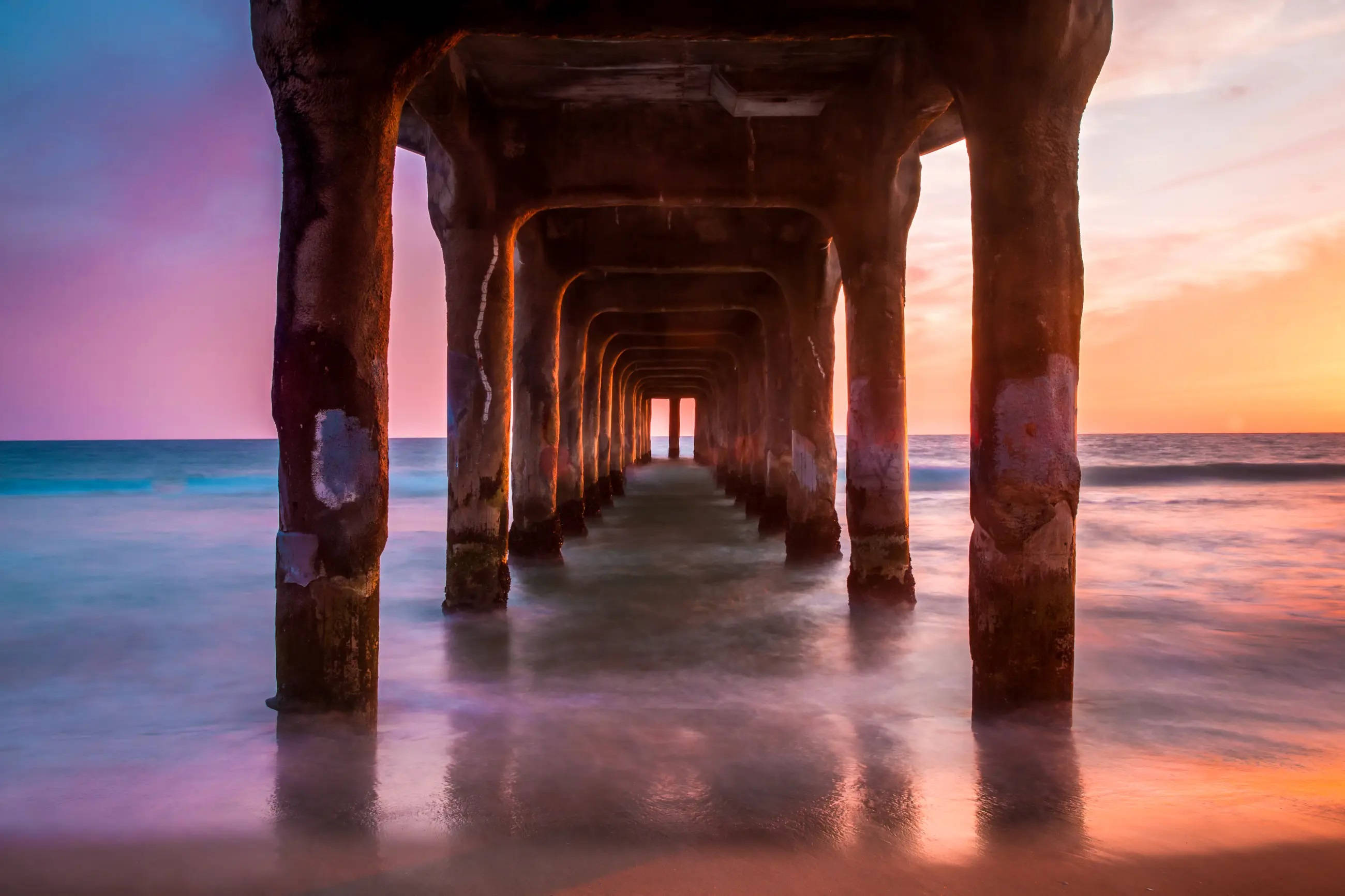 Atardecer en Manhattan Beach Los Ángeles Fondos de pantalla