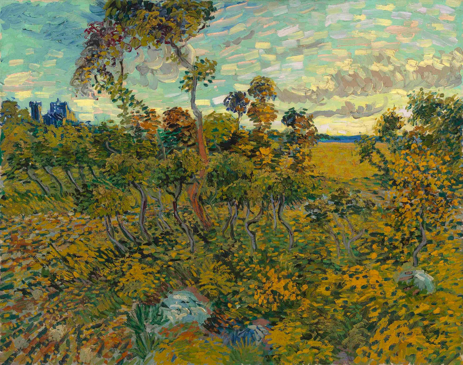 Atardecer en Montmajour Museo Van Gogh Fondos de pantalla