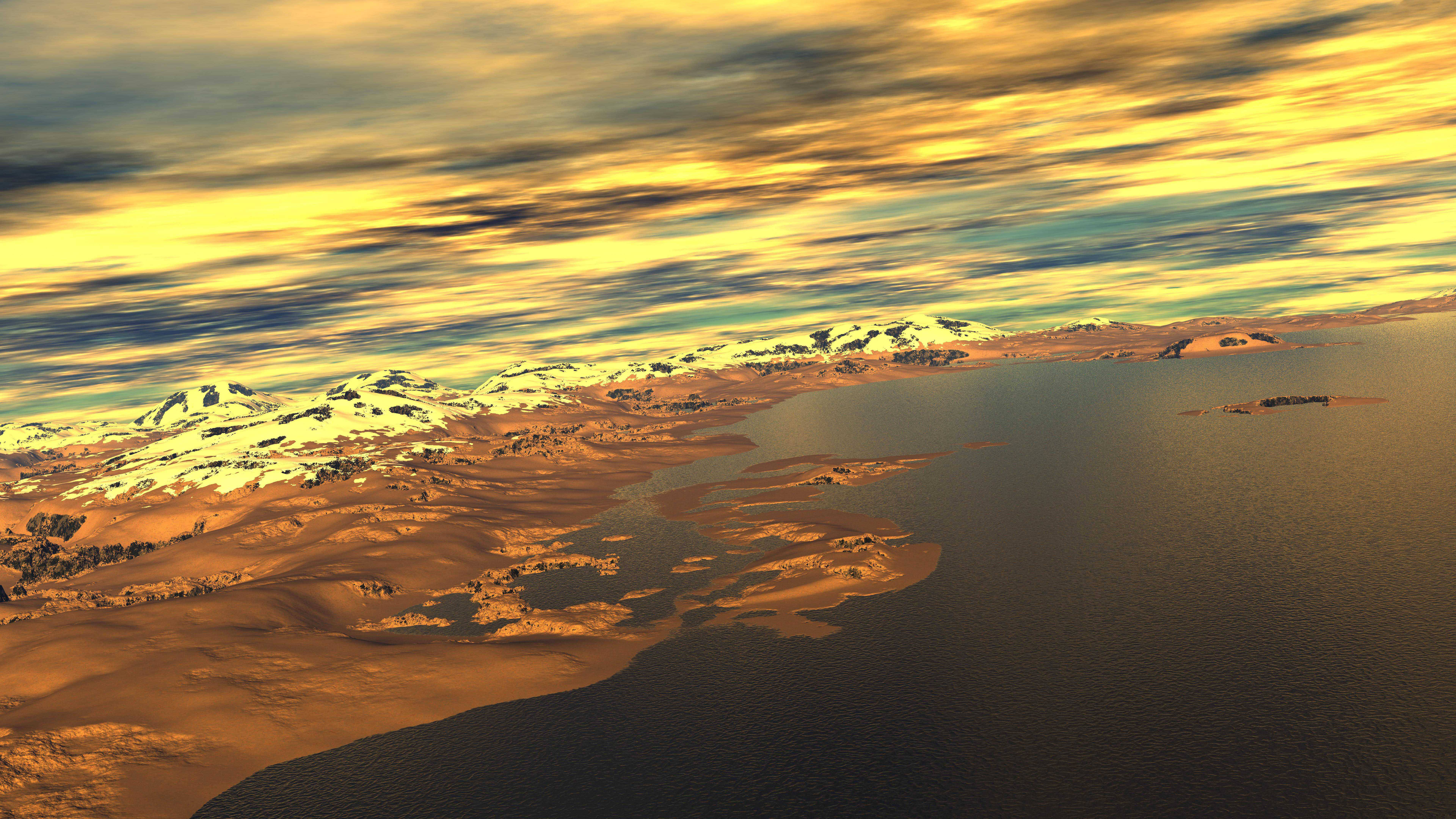 Atardecer en resolución Ultra HD 8K 7680x4320 para escritorio Fondos de pantalla