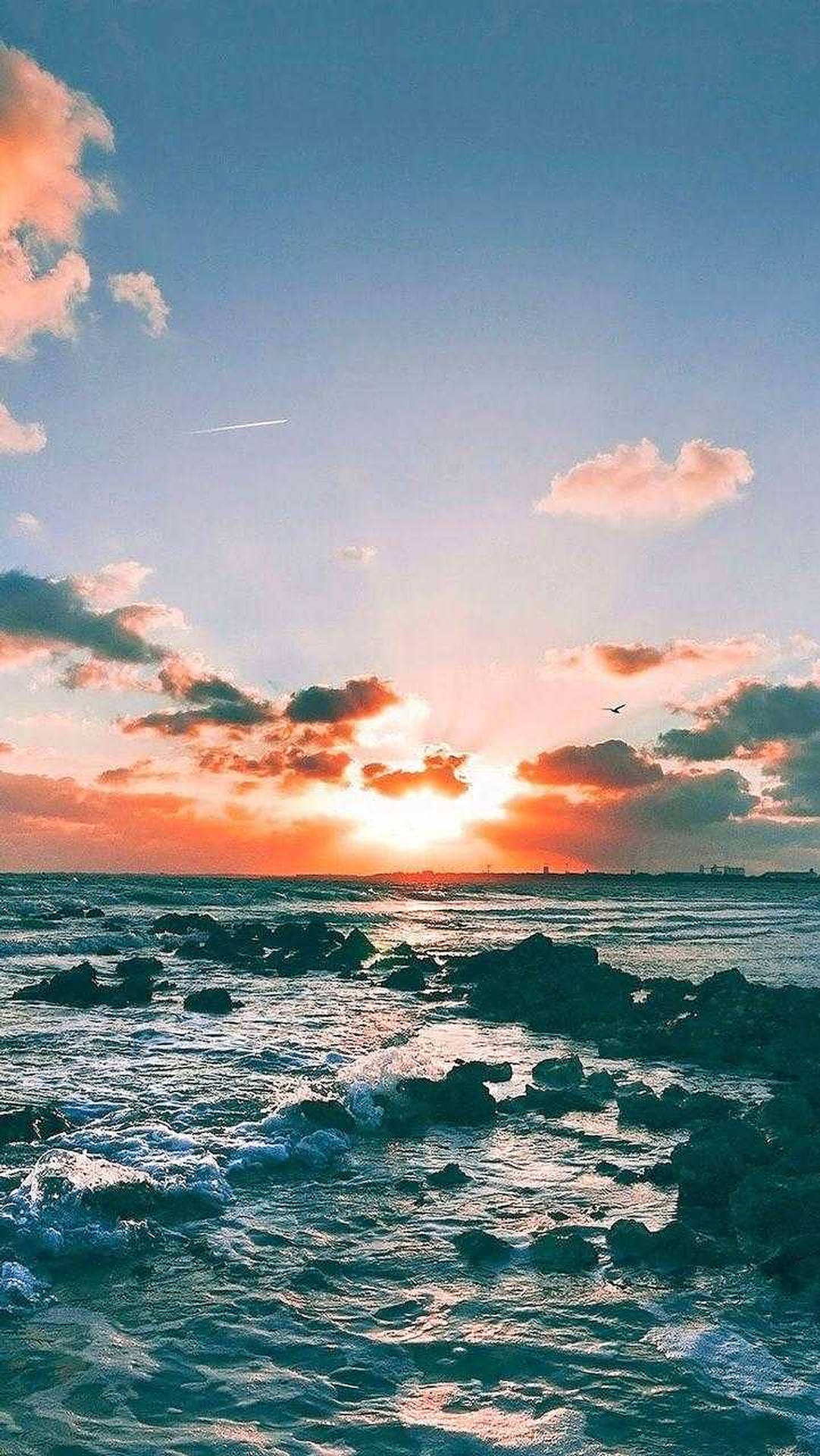 Fondo de pantalla estético de atardecer para iPhone