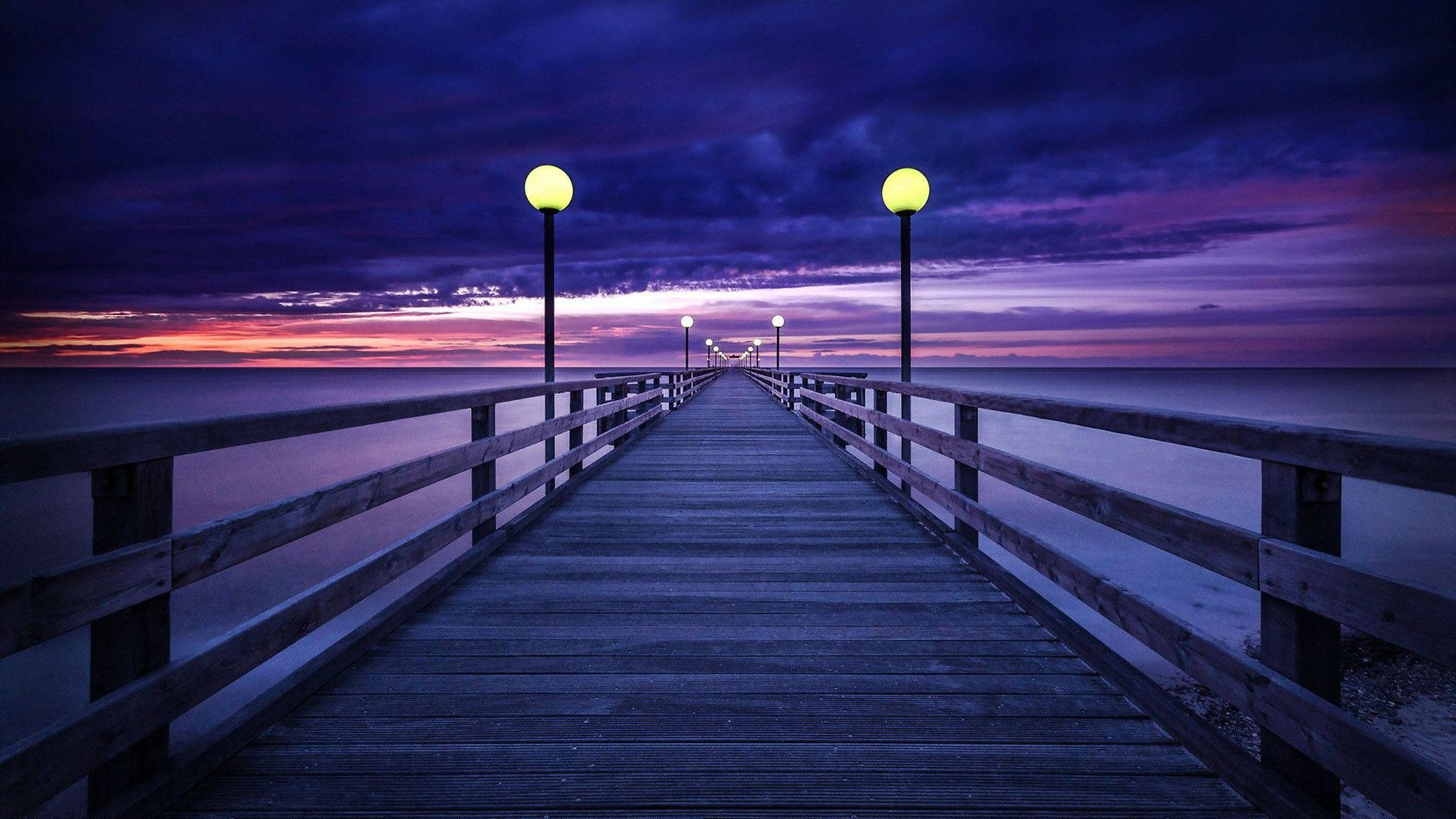 Atardecer estético púrpura en Los Ángeles Fondos de pantalla