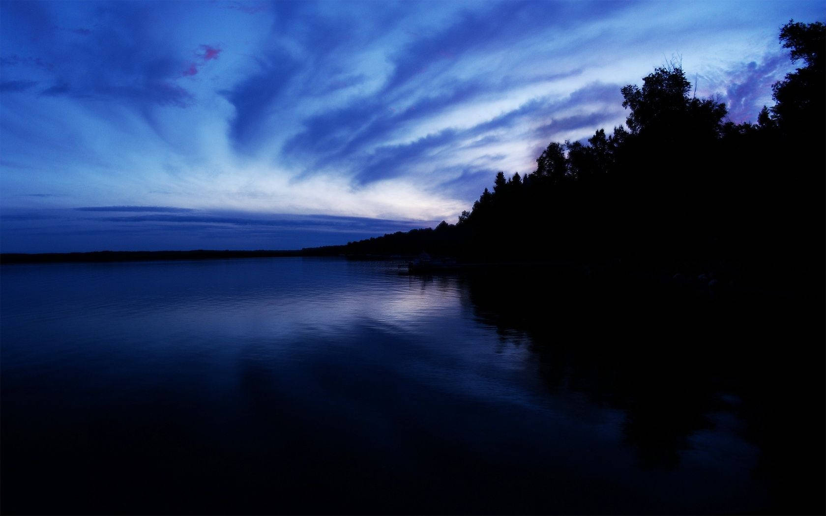 Atardecer Estético Azul Oscuro HD Fondos de pantalla