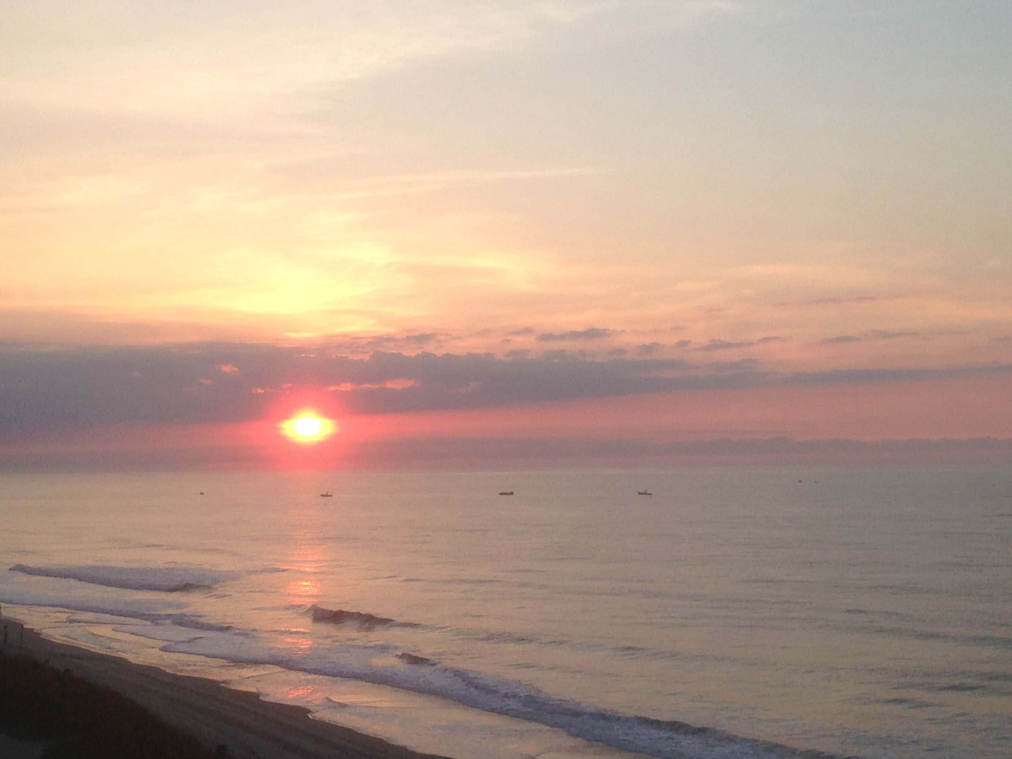 Atardecer excepcional y hermoso en la playa Fondos de pantalla