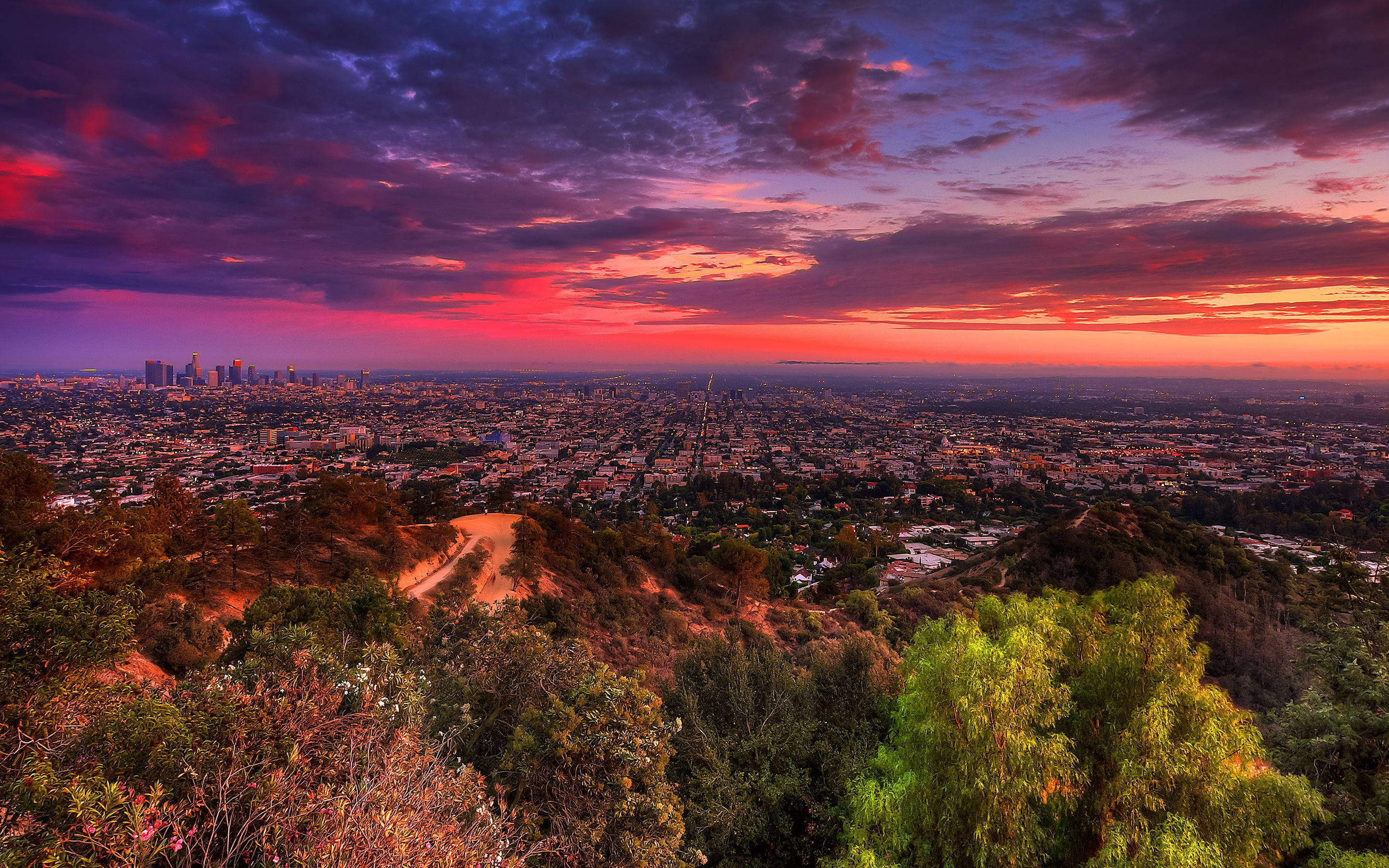 Atardecer magnífico de Los Ángeles Fondos de pantalla