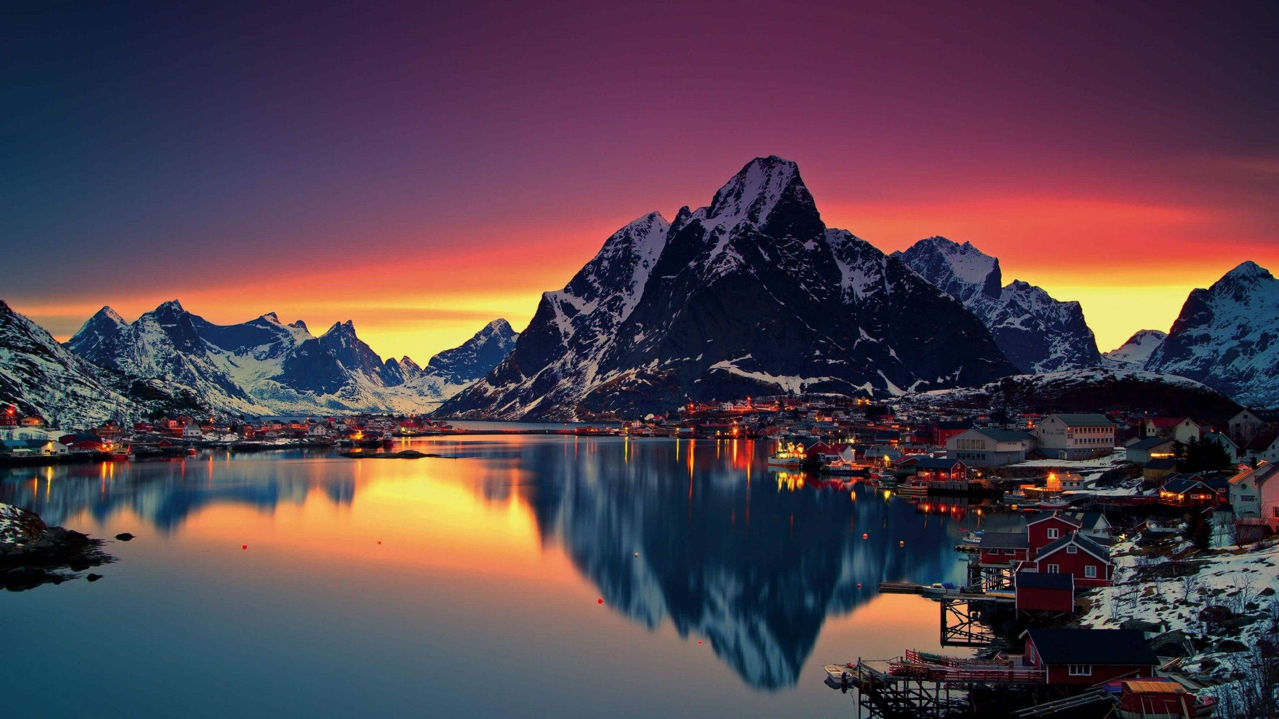 Atardecer magnífico en Noruega Fondos de pantalla