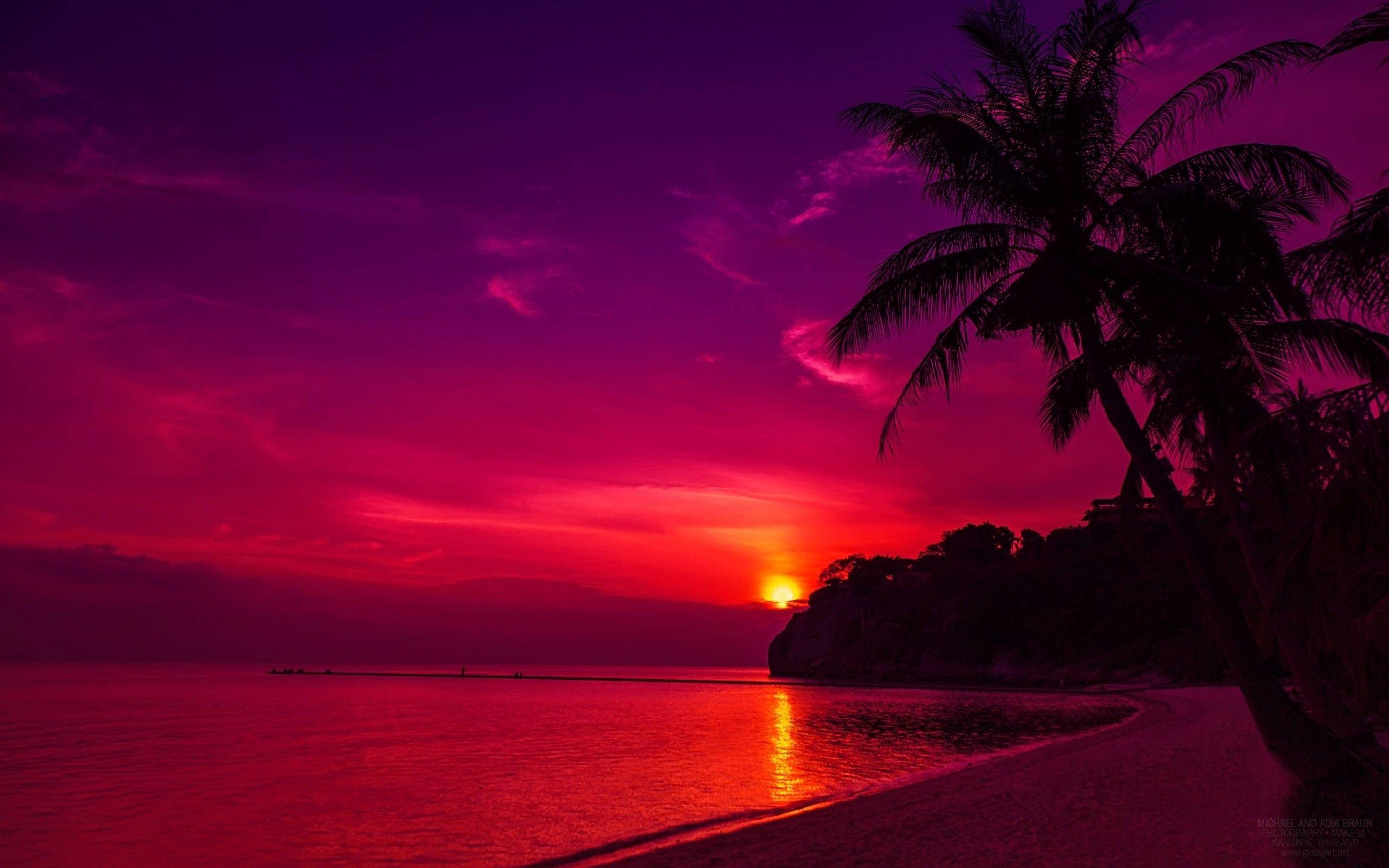 Atardecer pacífico estético Fondos de pantalla