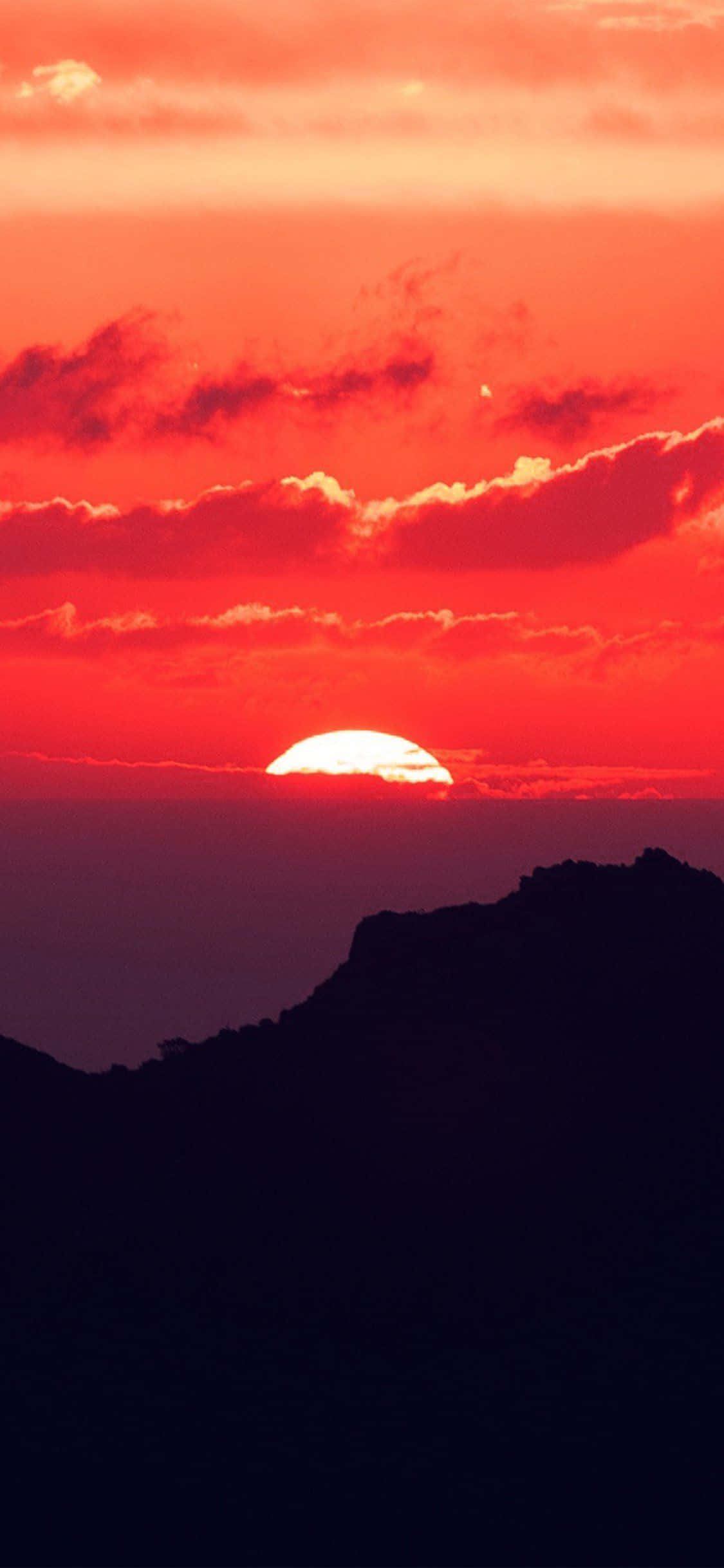 Atardecer rojo iPhone 11 Fondos de pantalla