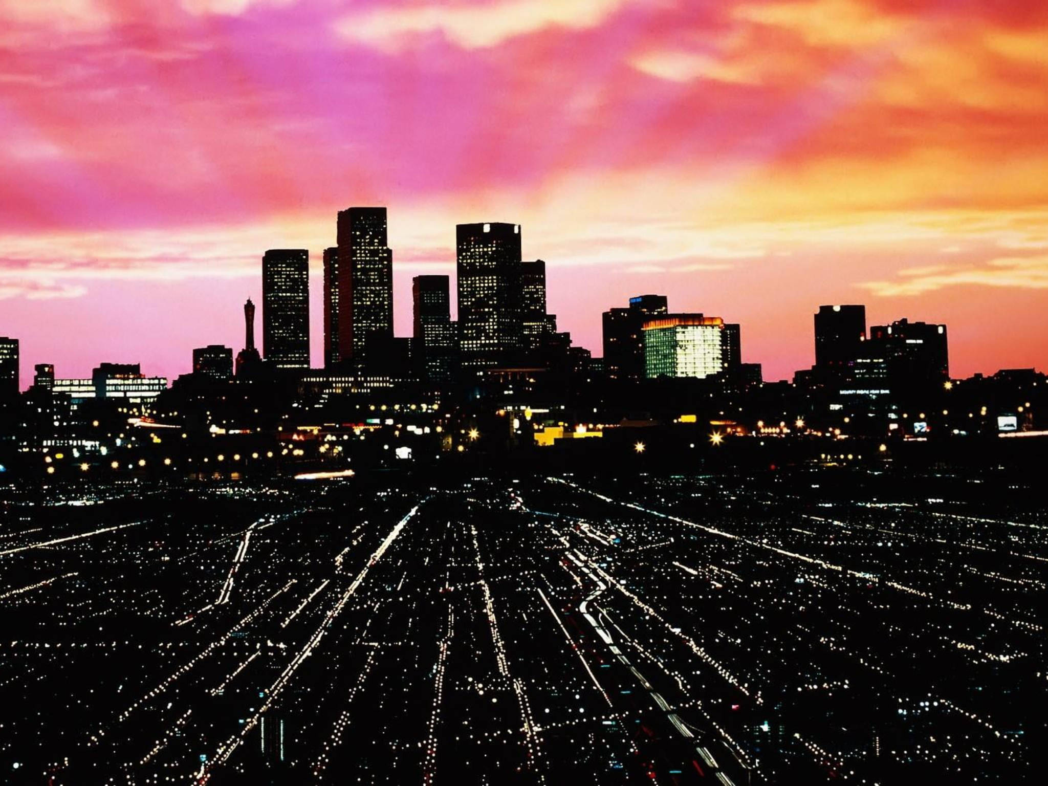 Atardecer Urbano en Los Ángeles Fondos de pantalla