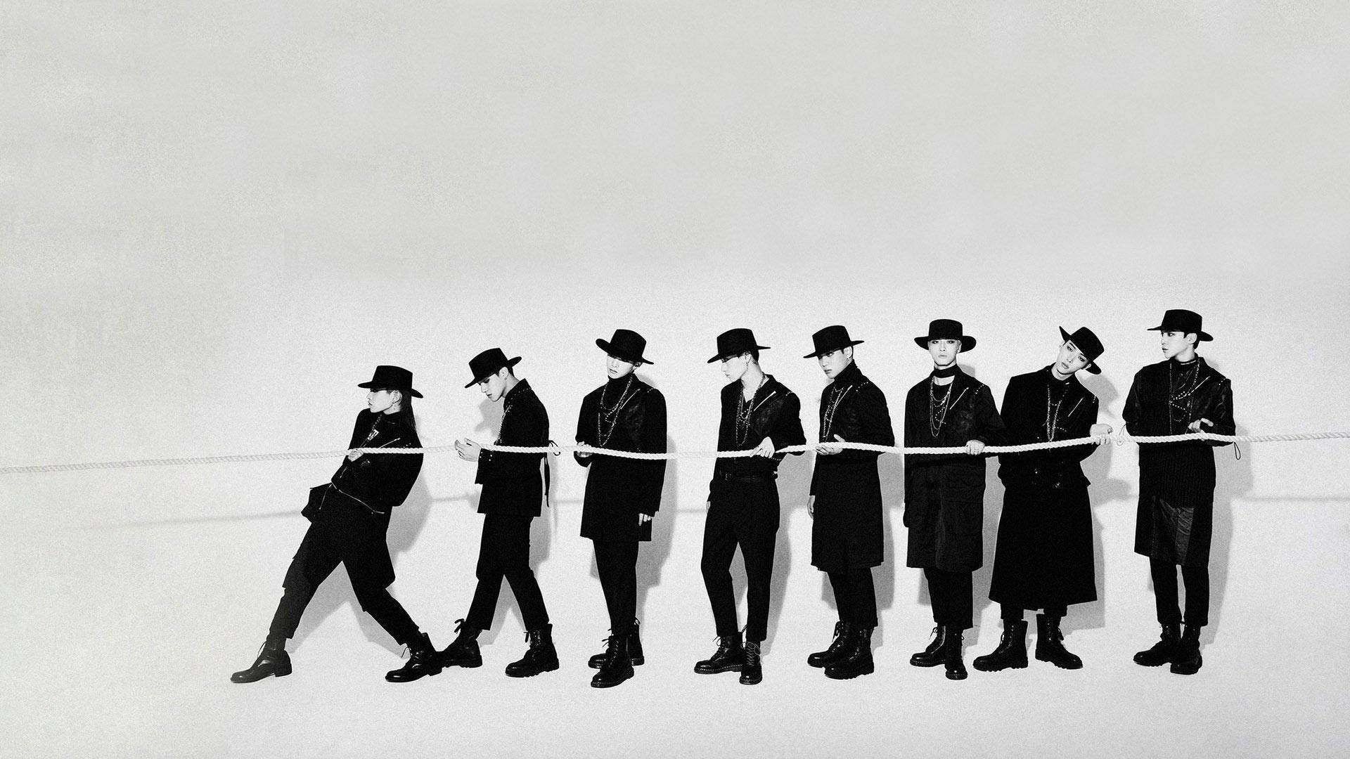 Ateez Blanco y Negro para Escritorio Fondos de pantalla