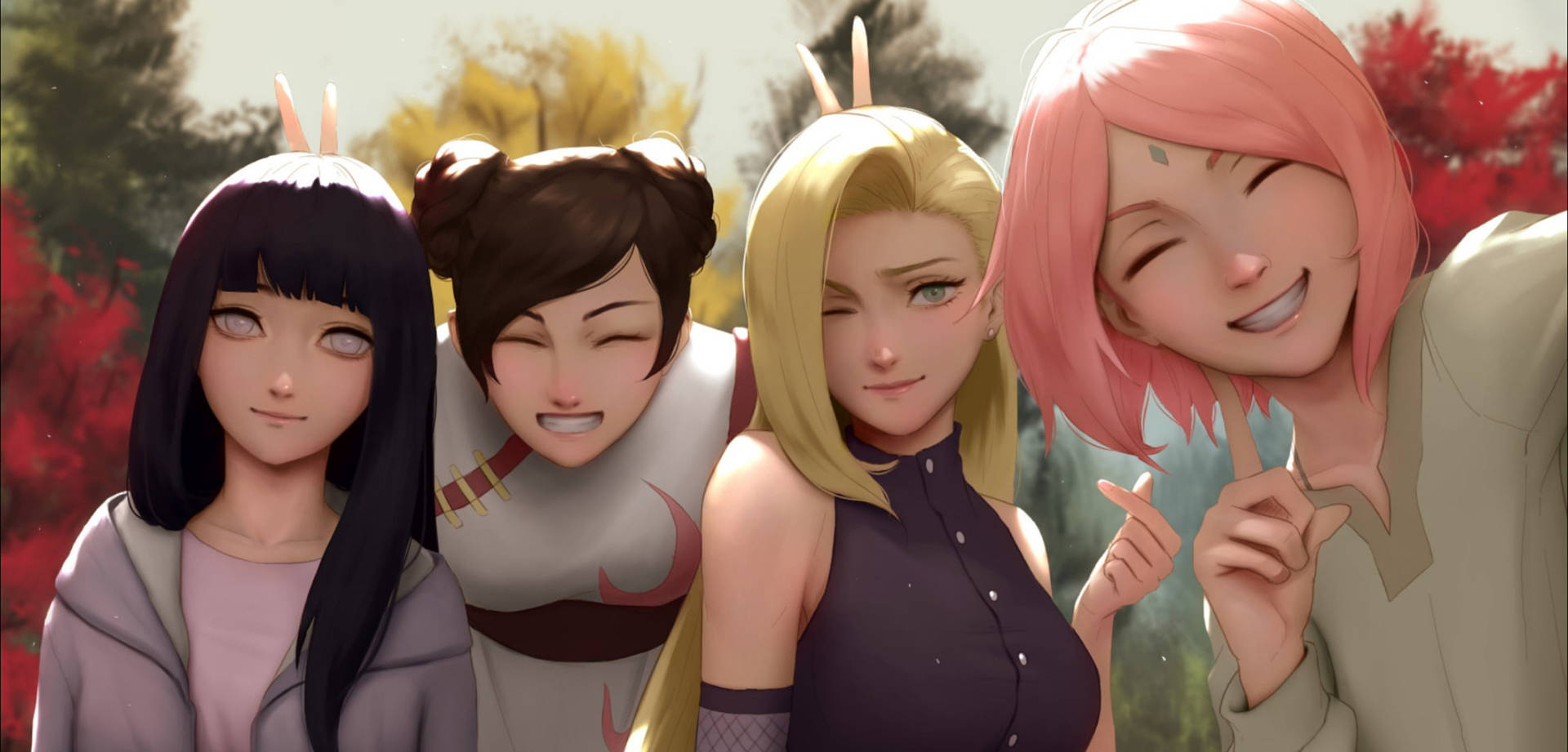 Chicas de Naruto fondo 4K