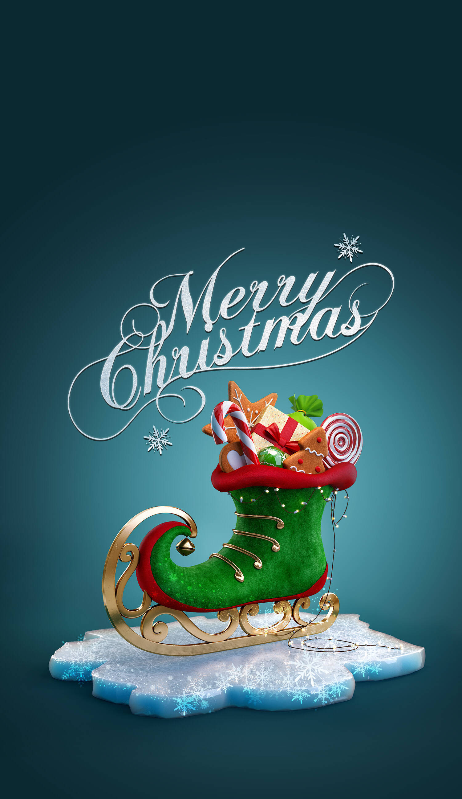 Atractivo y estético fondo de Navidad para iPhone Fondos de pantalla