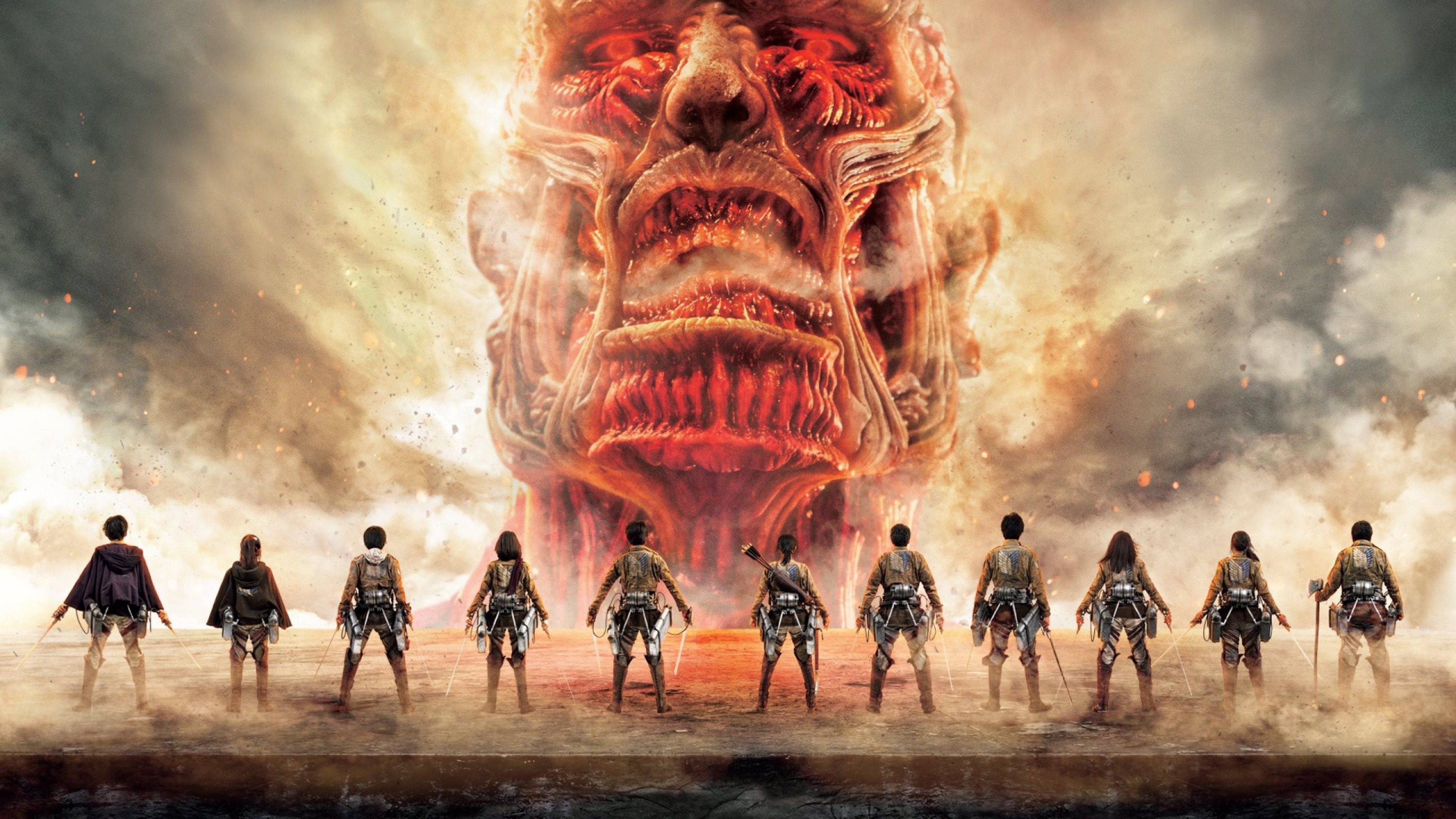 Attack On Titans 4K Rostro de Titán Fondos de pantalla