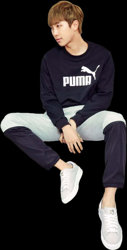 Atuendo Casual Puma en Pose Sentada Fondos de pantalla