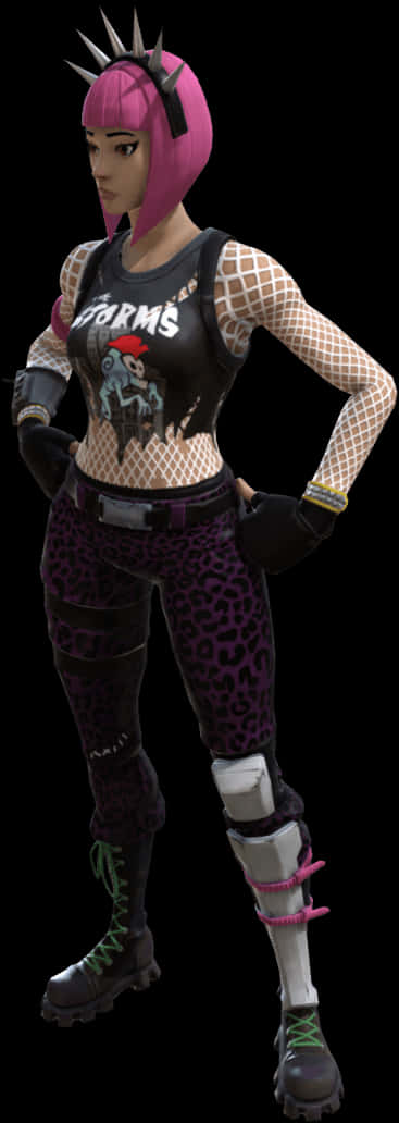 Atuendo de personaje punk de Fortnite Fondos de pantalla