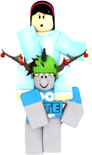 Atuendo Festivo de Personaje de Roblox con Gorro de Reno Fondos de pantalla