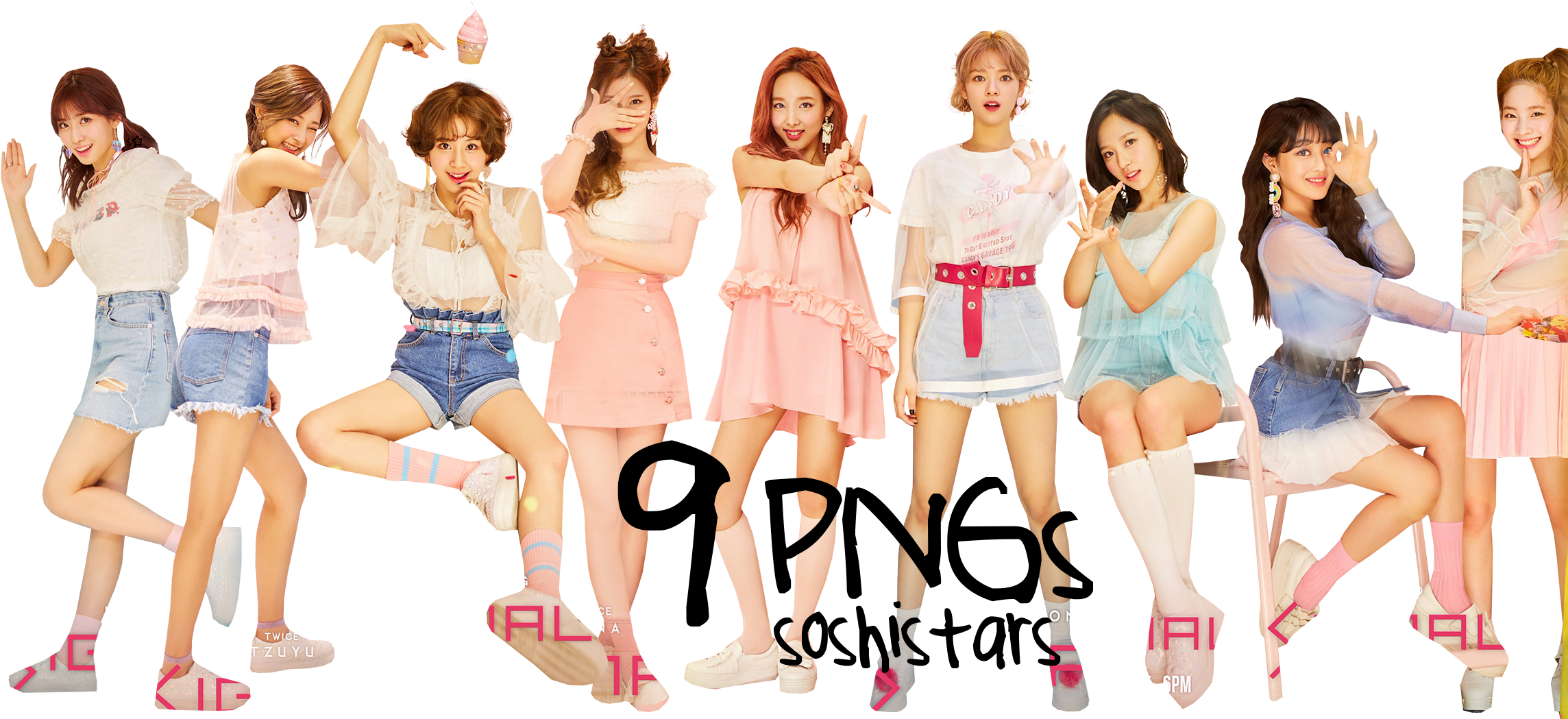 Atuendos Pastel de las Integrantes de Twice Fondos de pantalla