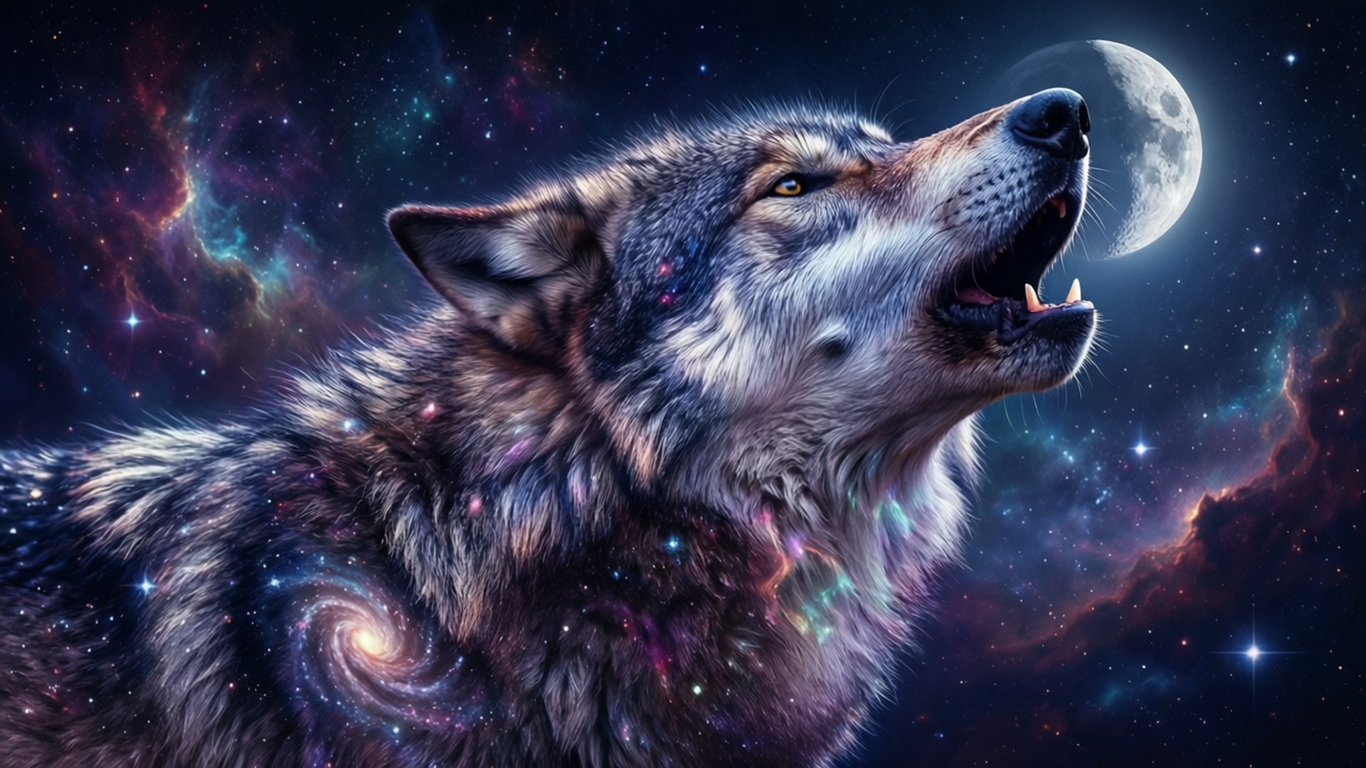 Aullido de Nebulosa a la Luna Fondos de pantalla