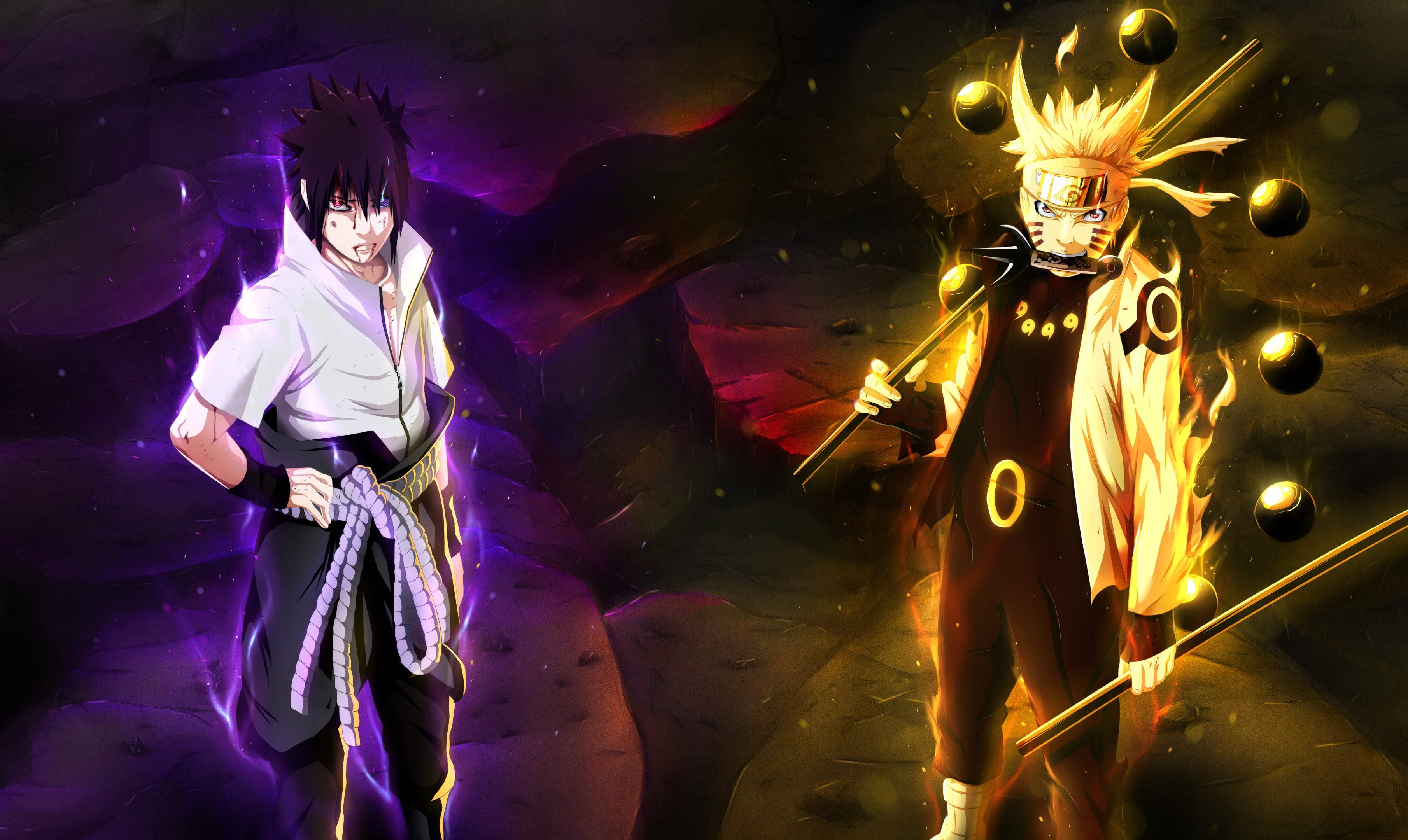 Aura de Chidori de Naruto y Sasuke Fondos de pantalla