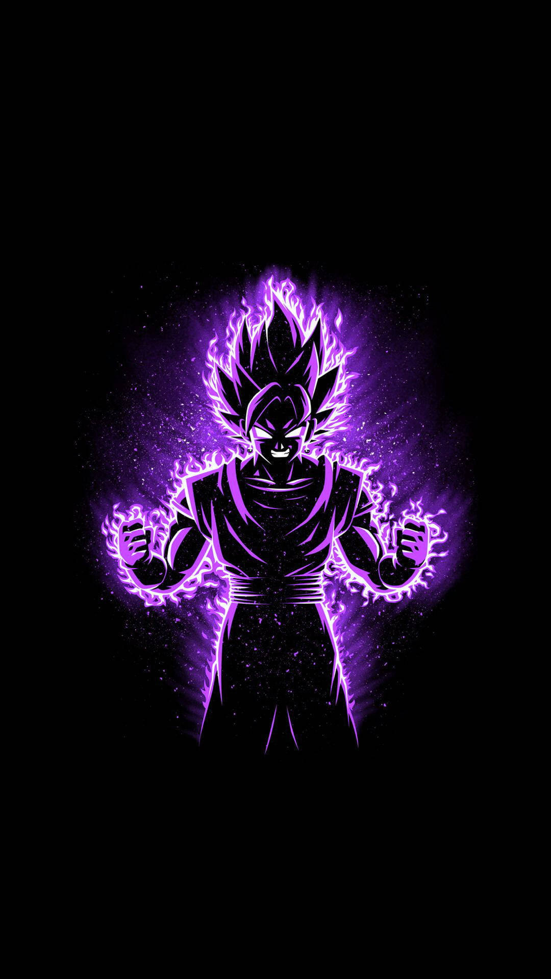 Aura neón púrpura de Goku estética Fondos de pantalla