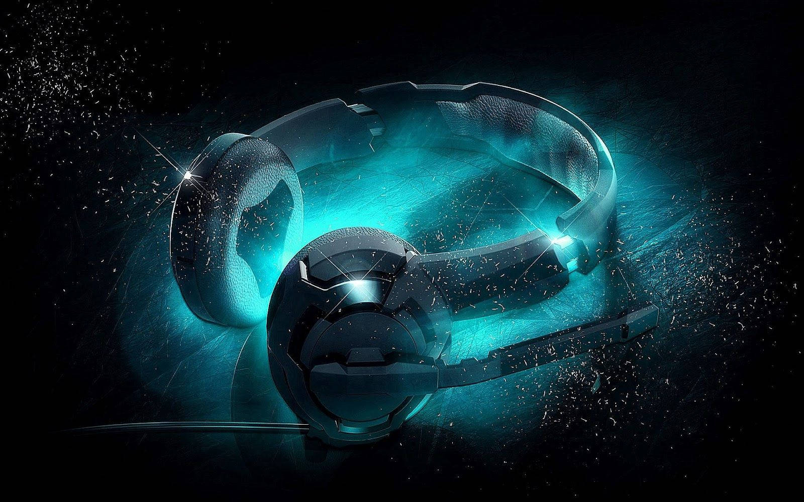 Auriculares Negros de Música Hermosa Fondos de pantalla