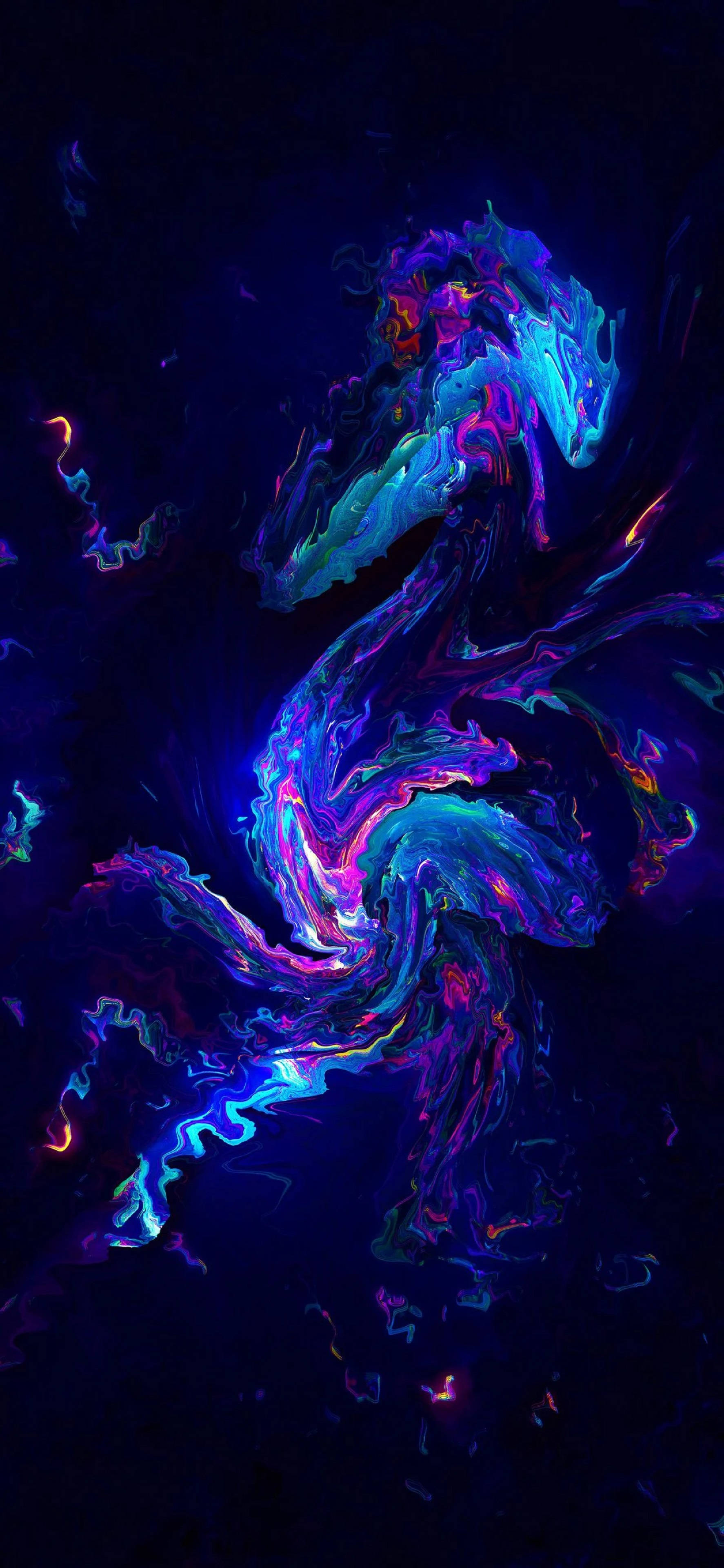 Aurora Abstracta 4K Neón para iPhone Fondos de pantalla