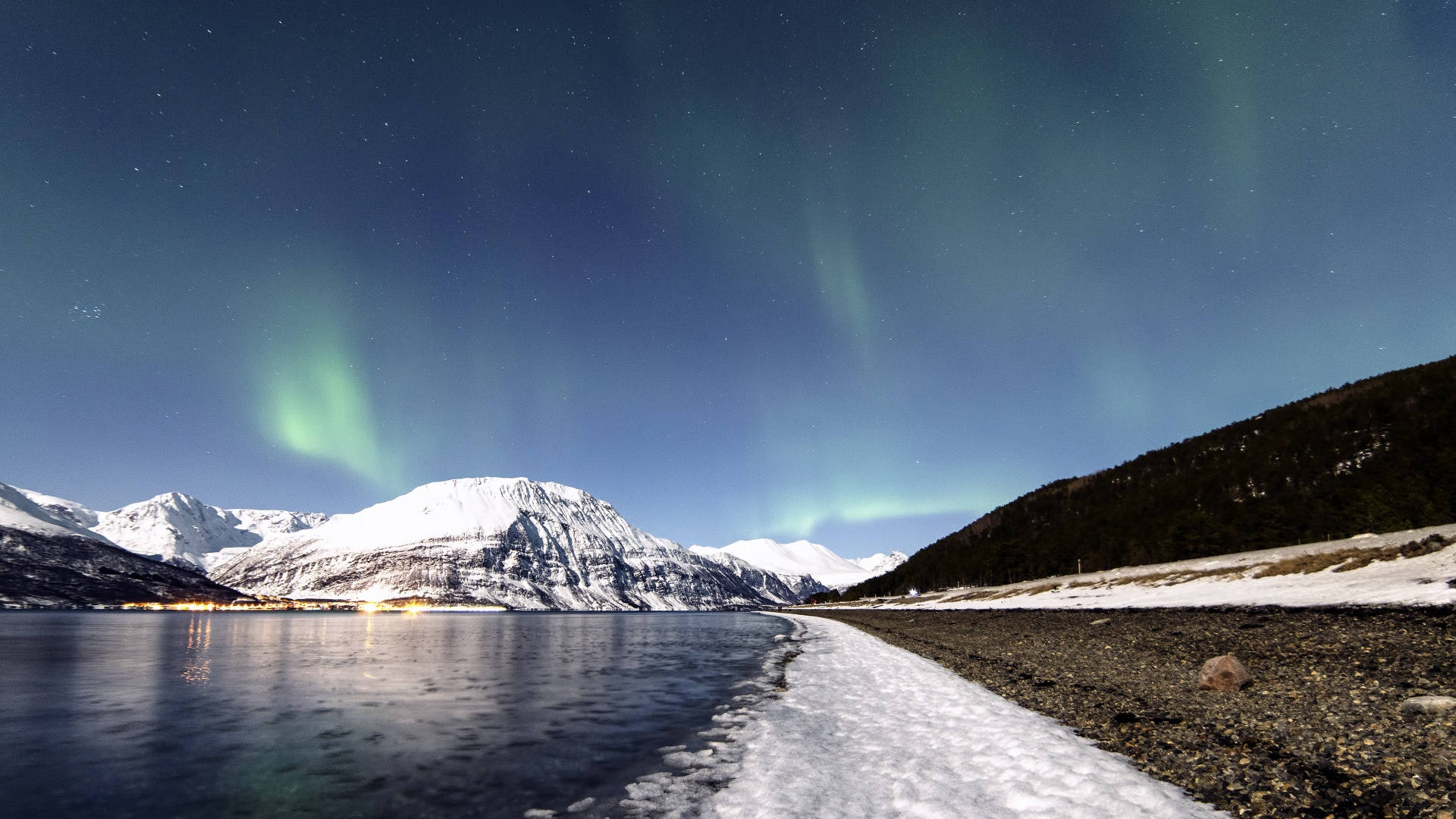 Aurora Boreal en Invierno Estética Fondos de pantalla