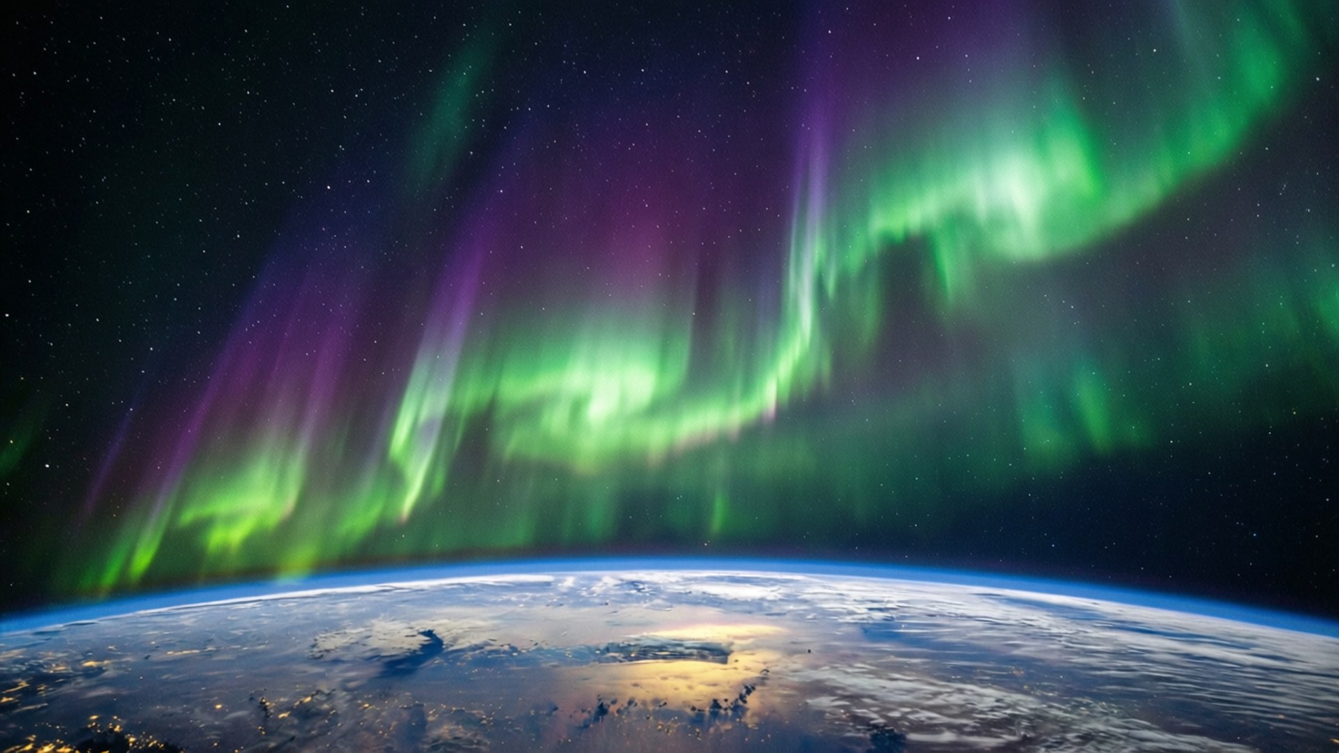 Aurora desde la órbita Fondos de pantalla