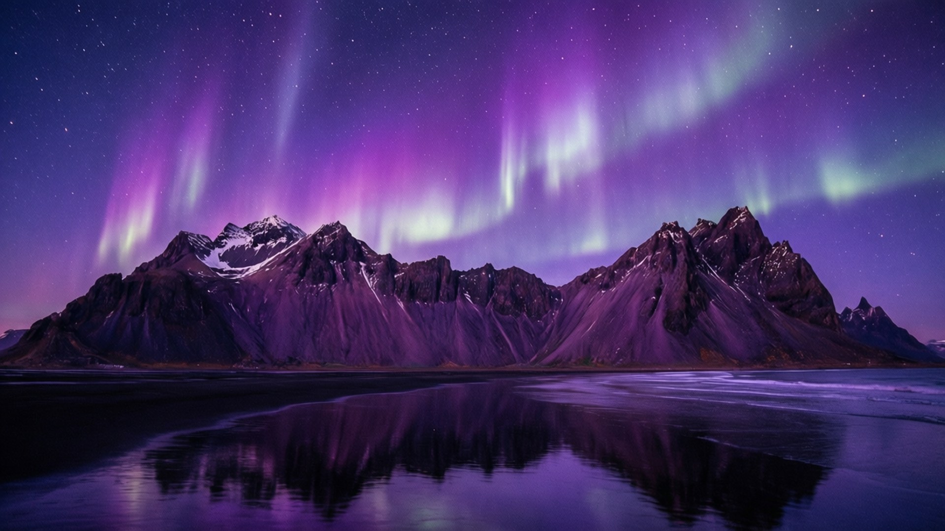 Aurora Sobre Montañas Púrpuras Fondos de pantalla