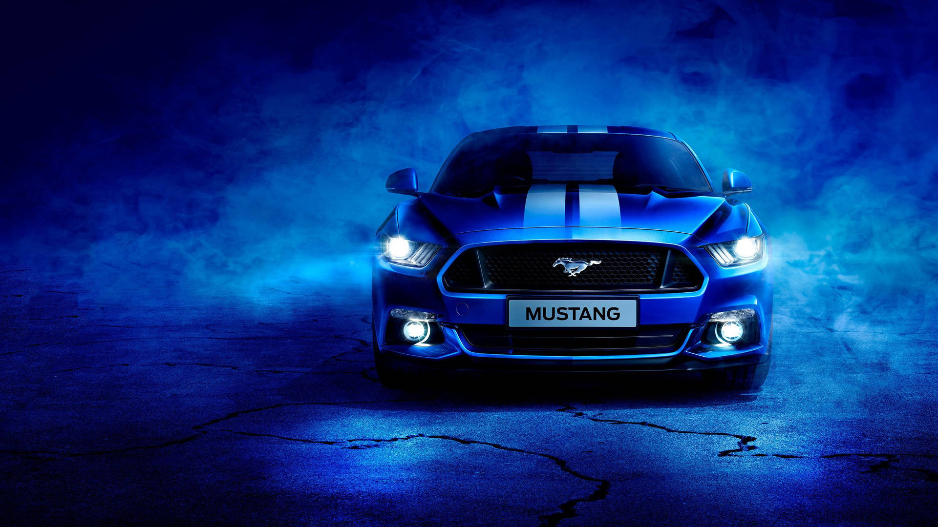 Fondo de pantalla Auto 4k azul metálico Ford Mustang