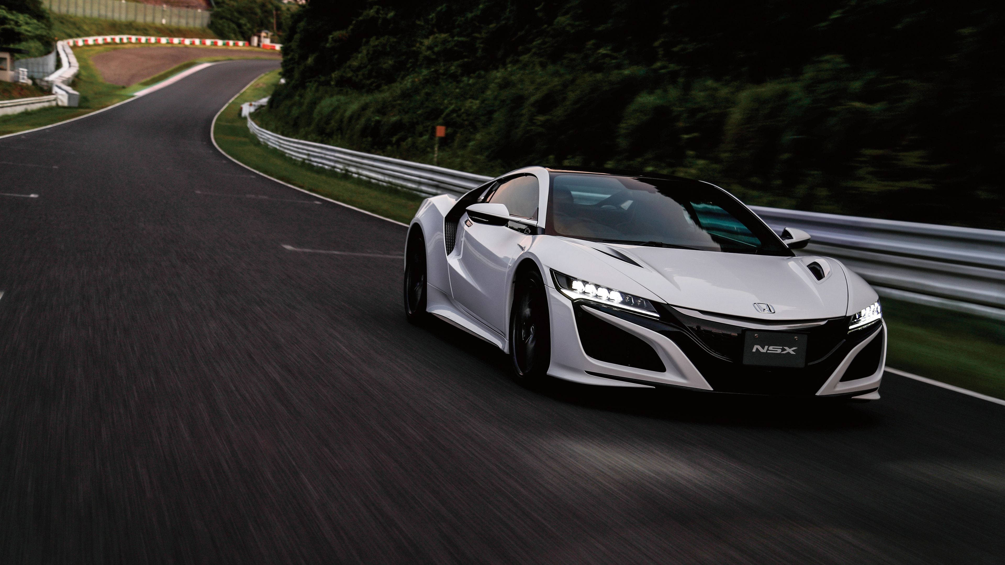 Auto 4K Honda NSX blanco perlado Fondos de pantalla
