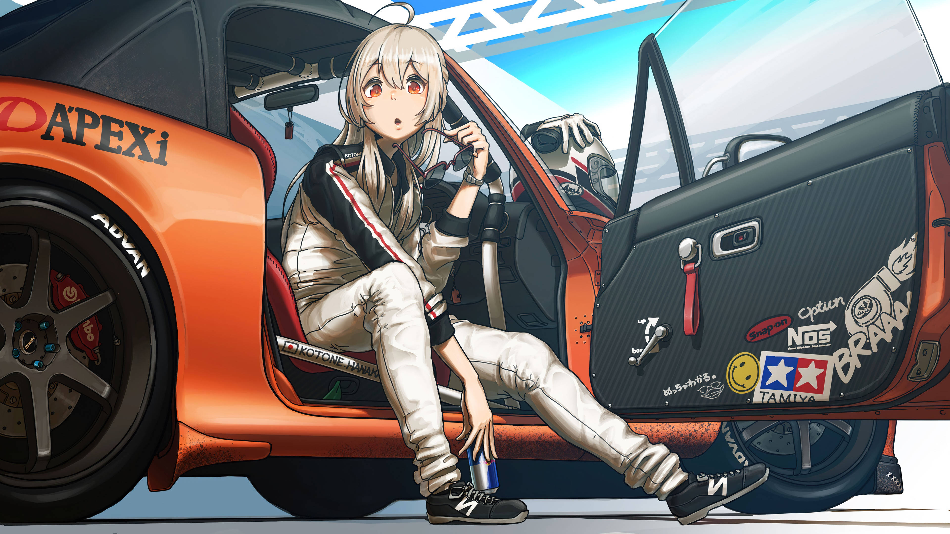 Auto Anime Toyota Supra Naranja Fondos de pantalla