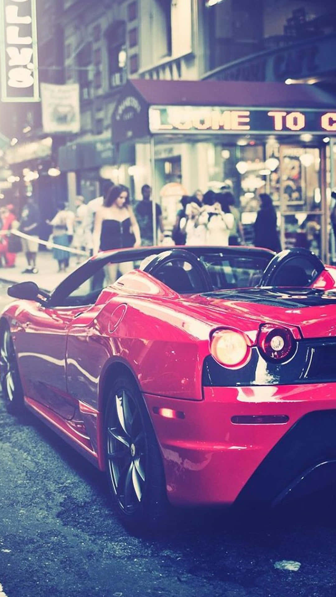 Auto de carreras callejero Ferrari rojo Fondos de pantalla