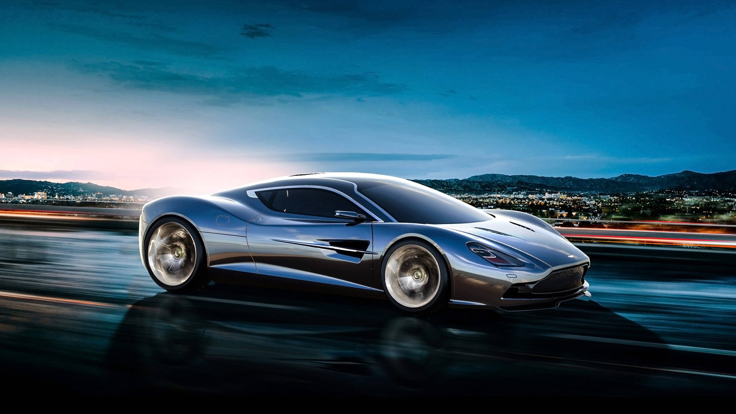 Auto Deportivo Azul Aston Martin Fondos de pantalla