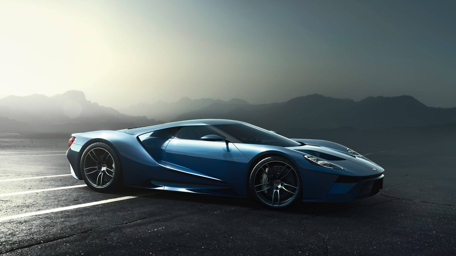 Auto deportivo Ford GT azul cielo Fondos de pantalla