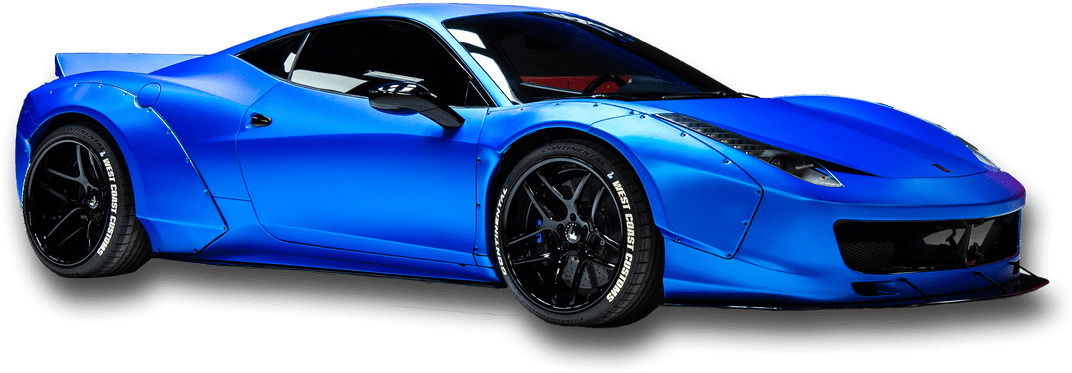 Auto deportivo Ferrari azul aislado Fondos de pantalla