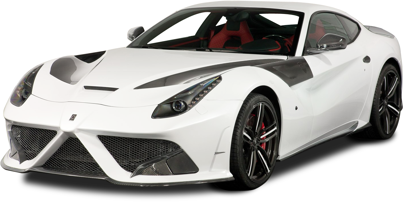 Auto deportivo Ferrari blanco aislado Fondos de pantalla