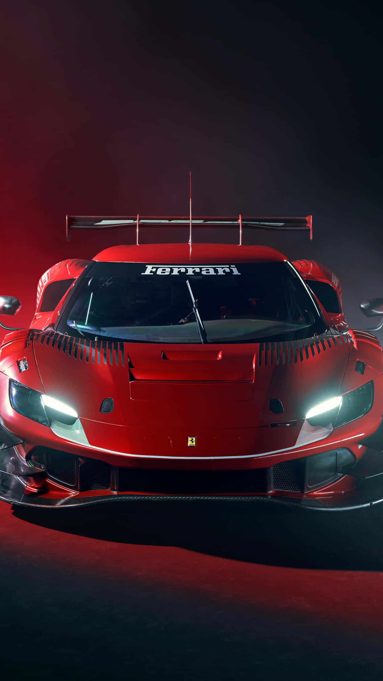 Auto deportivo Ferrari rojo para iPhone X Fondos de pantalla