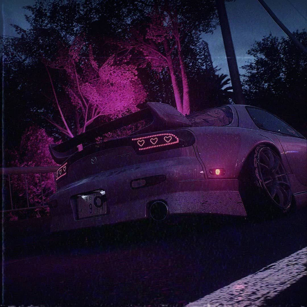 Auto JDM con luces moradas Fondos de pantalla